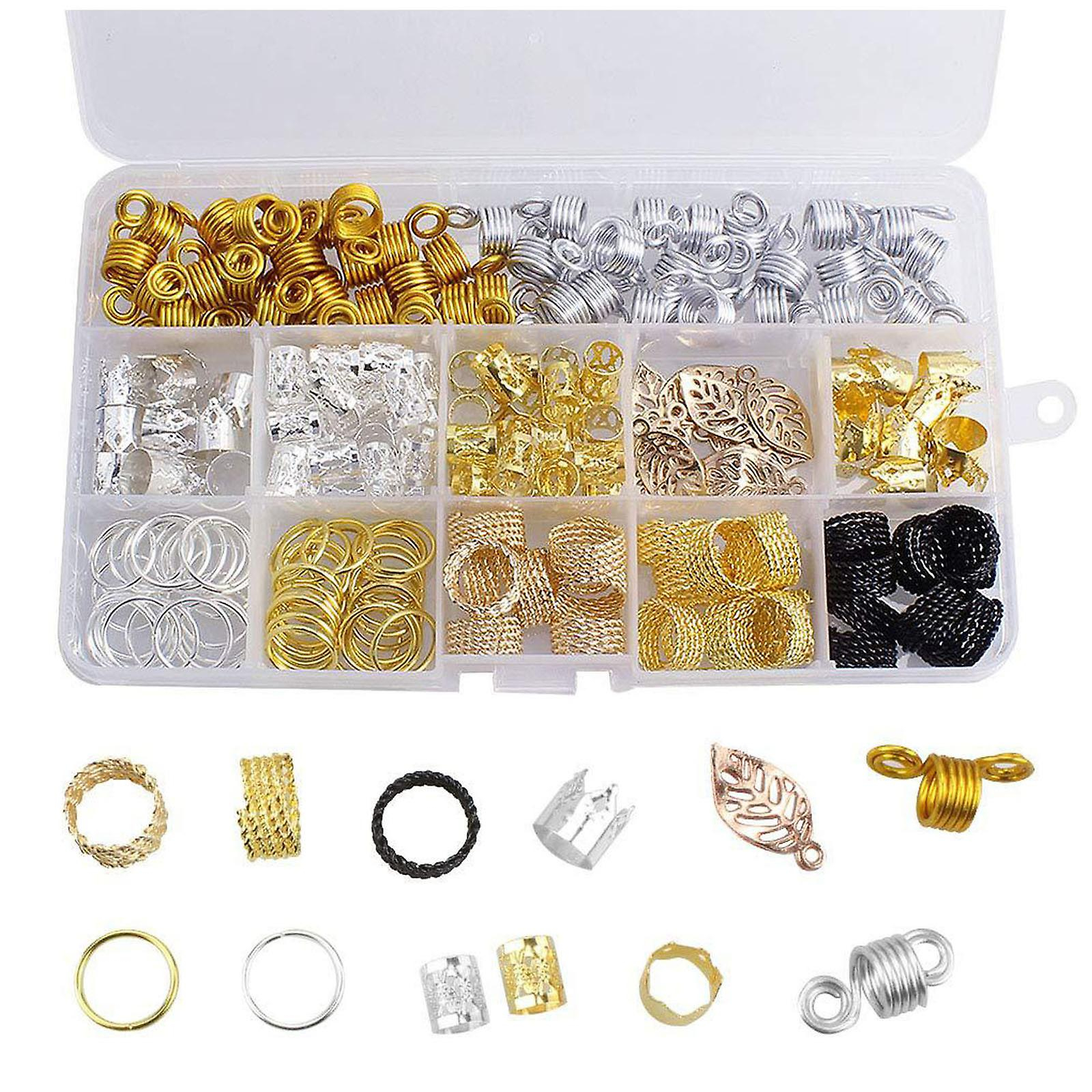 Foto 2 pulgar | Juego De Bandas Para El Cabello Con Cuentas Trenzadas  200 Piezas  De Aluminio - Venta Internacional.