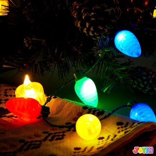 Foto 7 | Collar Con Luces Navideñas Y Diadema Con Sombrero De Papá Noel Joyin - Venta Internacional.