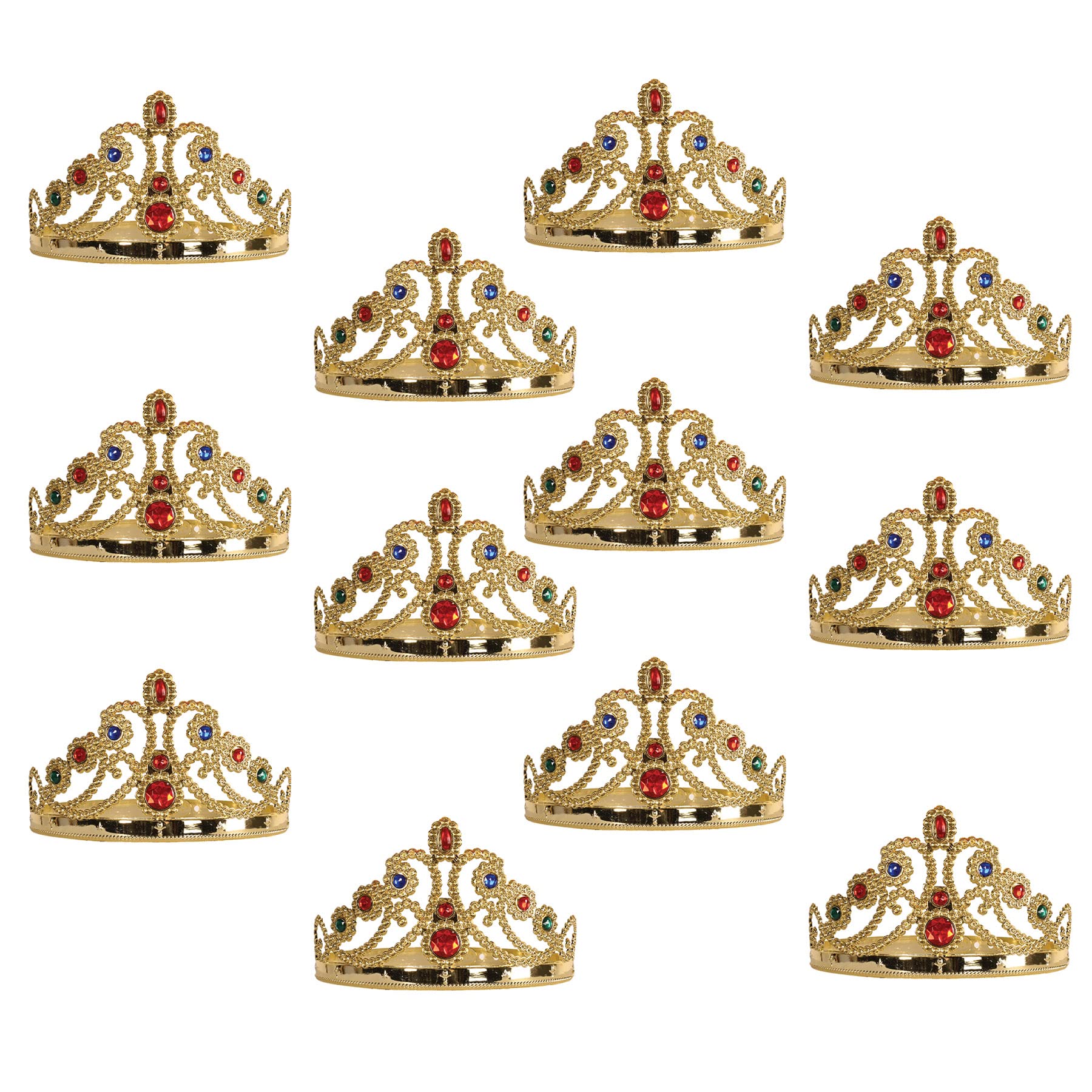 Foto 2 pulgar | Tiara Beistle Con Joyas De Plástico Queen Gold, Paquete De 12 - Venta Internacional.