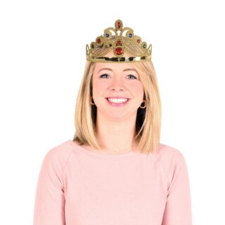 Foto 2 | Tiara Beistle Con Joyas De Plástico Queen Gold, Paquete De 12 - Venta Internacional.