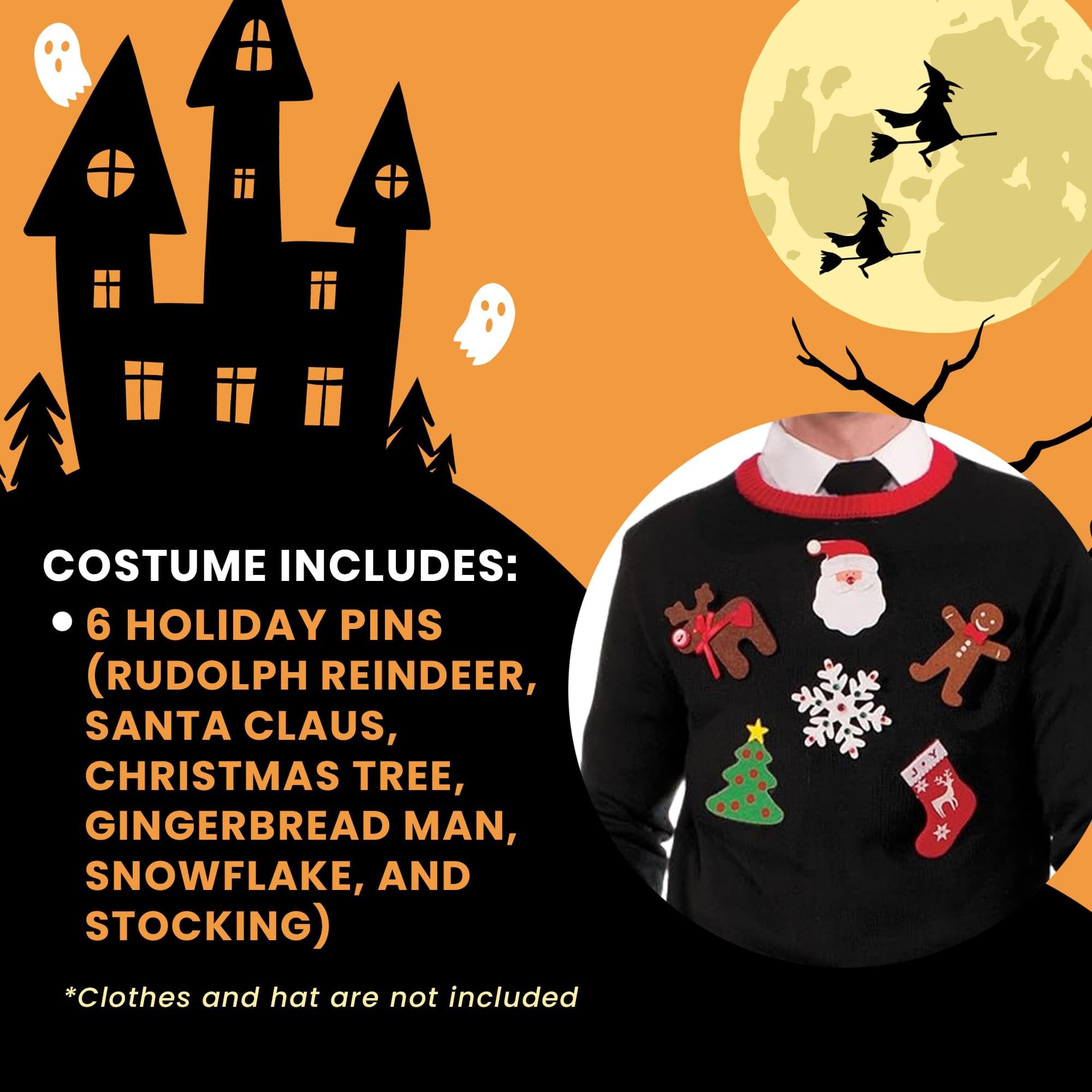 Foto 5 | Kit De Suéteres Navideños Feos De Forum Novelties Para Fiestas - Venta Internacional.