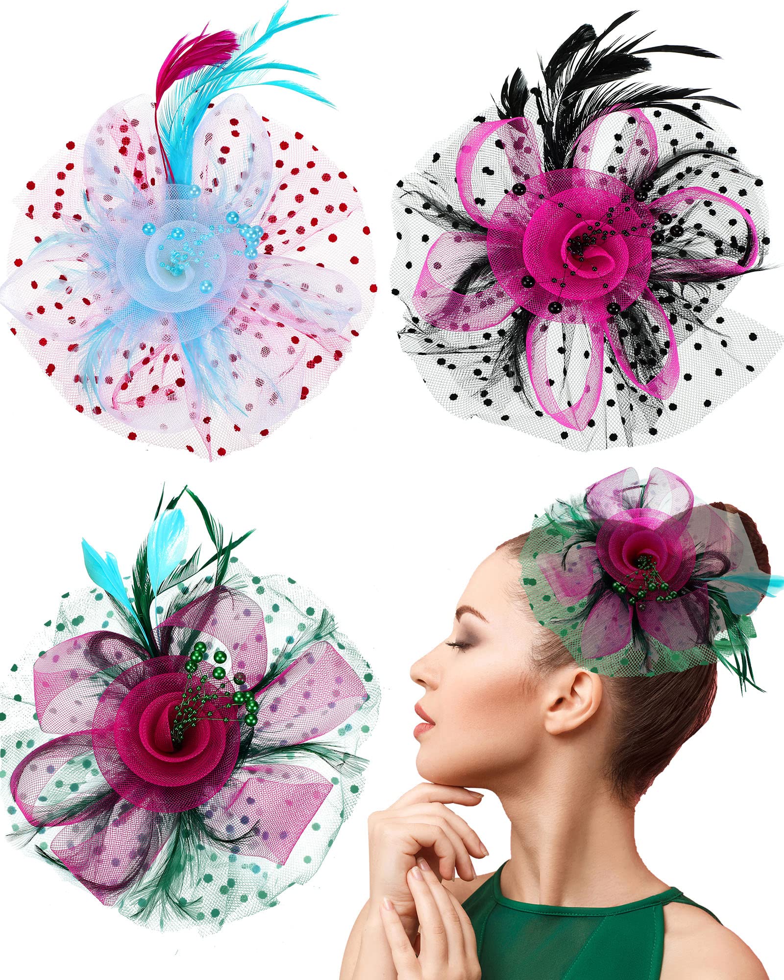 Foto 2 pulgar | Sombreros Yunsailing Para Mujer, Fiesta De Té Y Niñas, X3 - Venta Internacional.