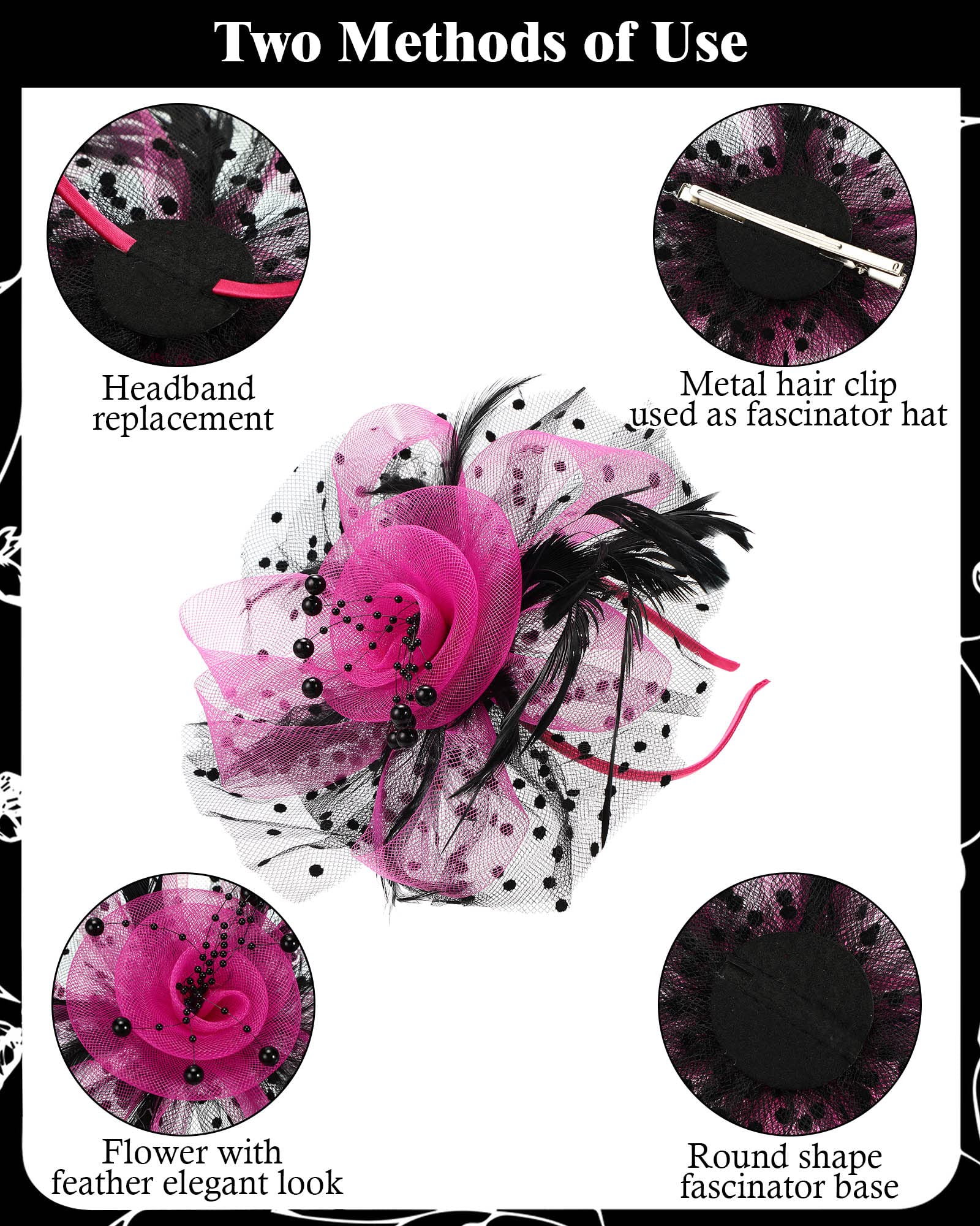 Foto 2 | Sombreros Yunsailing Para Mujer, Fiesta De Té Y Niñas, X3 - Venta Internacional.