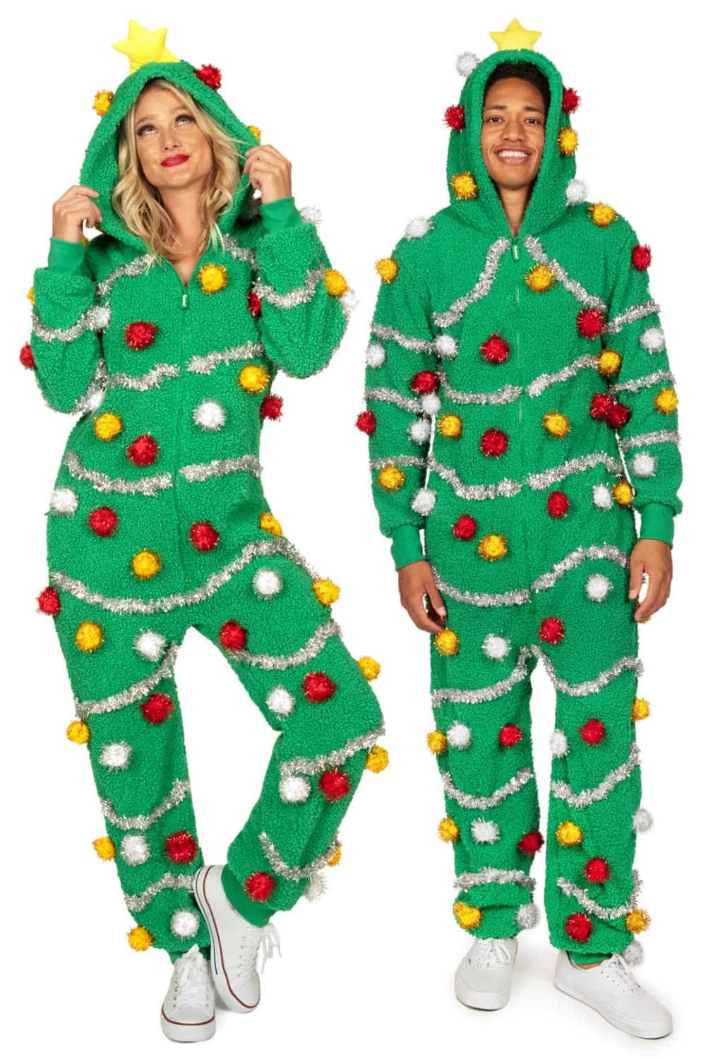 Foto 2 pulgar | Mono Navideño Tipsy Elves Oh Christmas Tree, Verde Para Adultos - Venta Internacional.