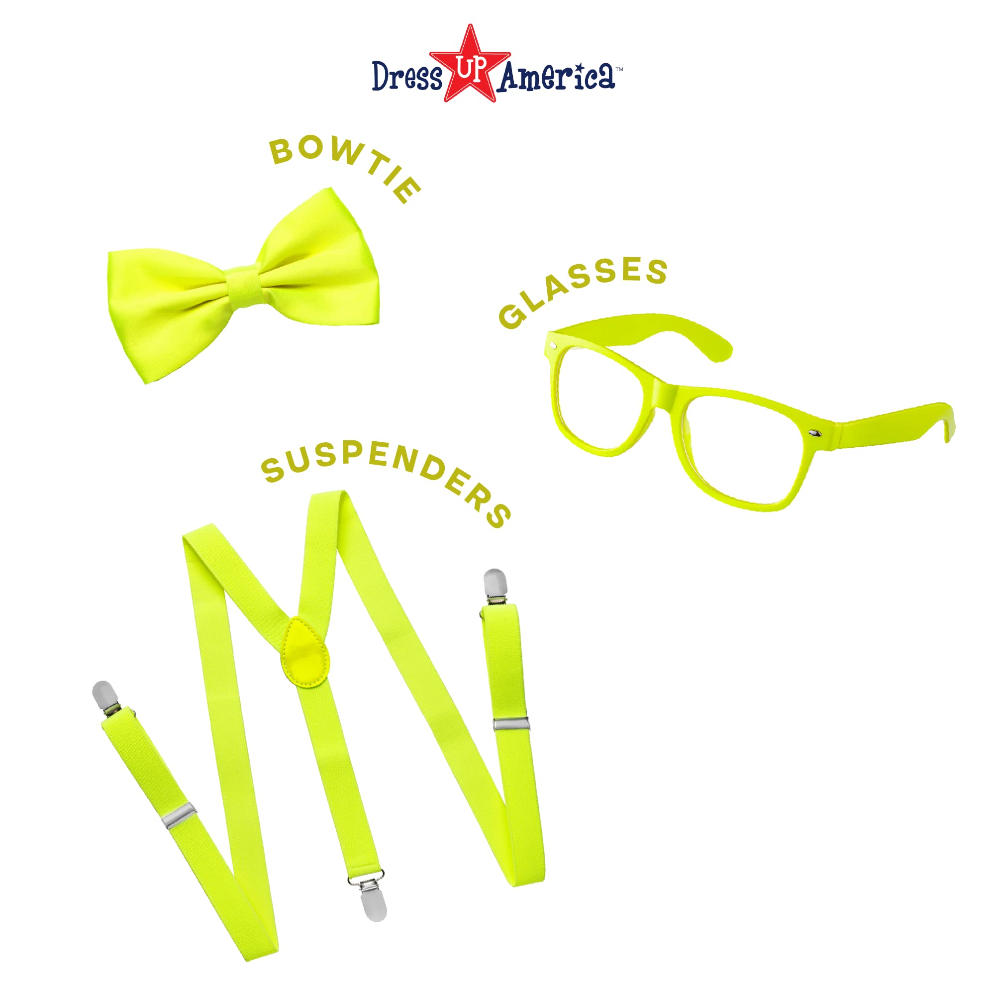 Foto 3 pulgar | Set De Accesorios Dress Up America Neon Suspender Para Adultos Y Niños - Venta Internacional.