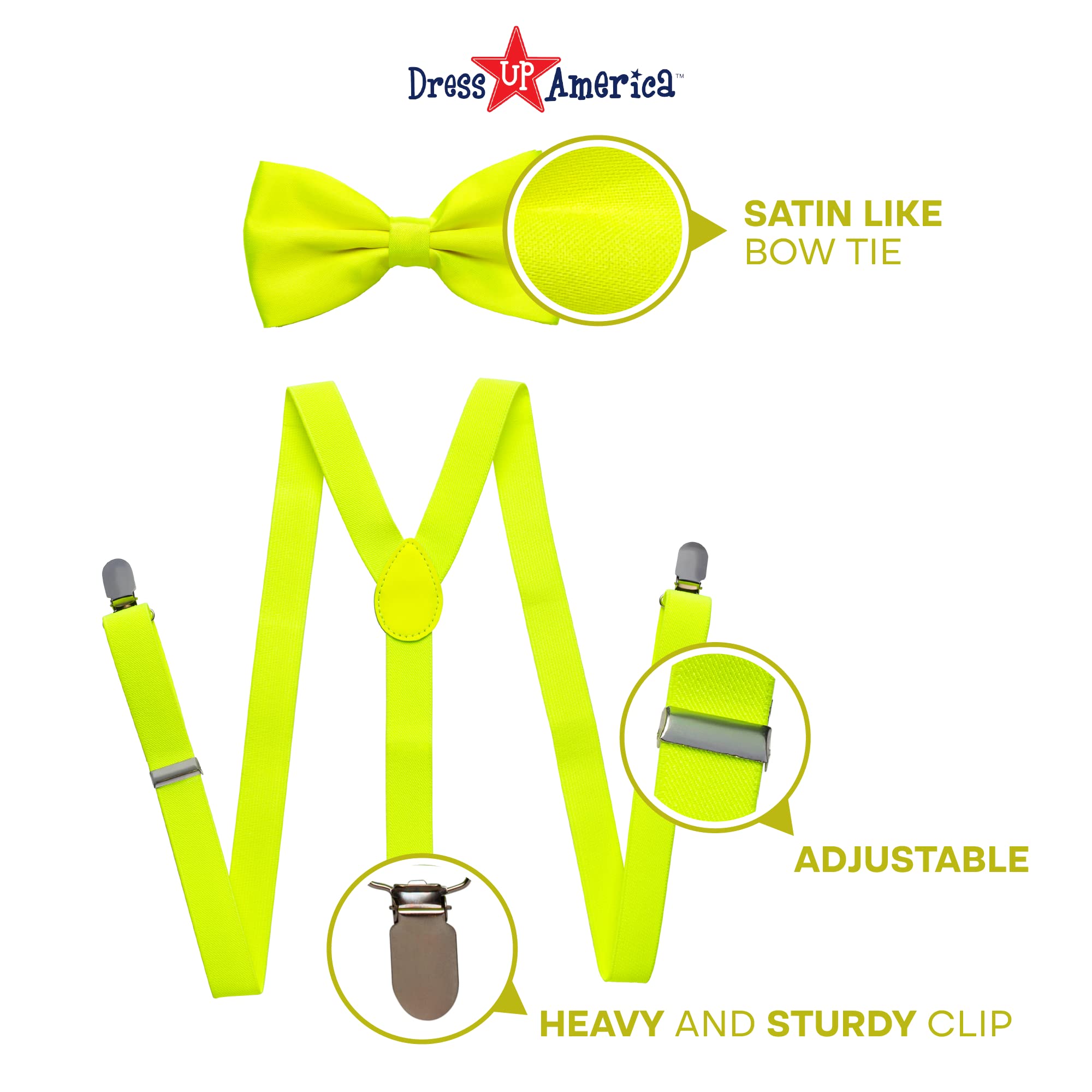 Foto 4 pulgar | Set De Accesorios Dress Up America Neon Suspender Para Adultos Y Niños - Venta Internacional.