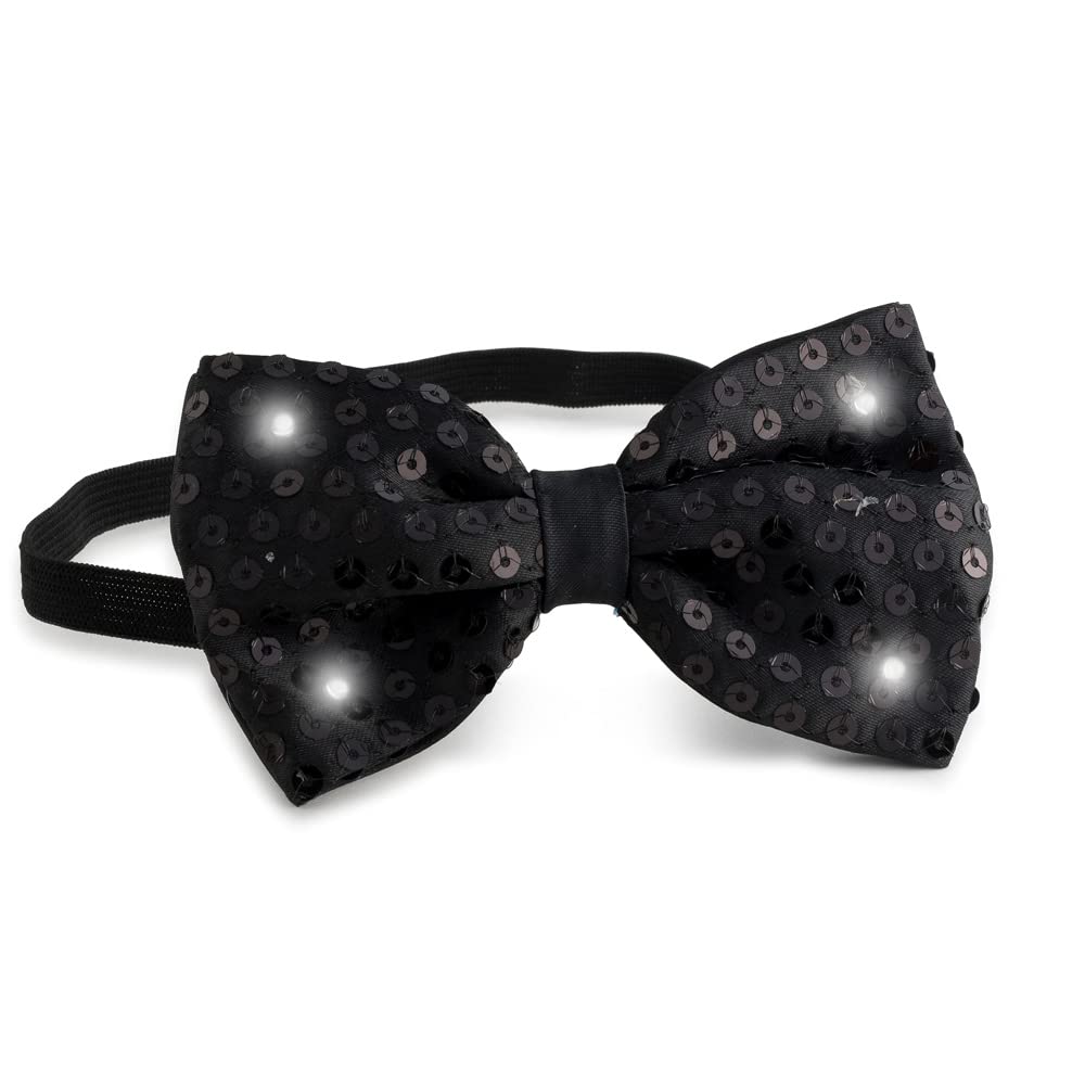 Foto 2 pulgar | Luces Led Parpadeantes Bowtie Dress Up America, Color Negro Con Lentejuelas - Venta Internacional.