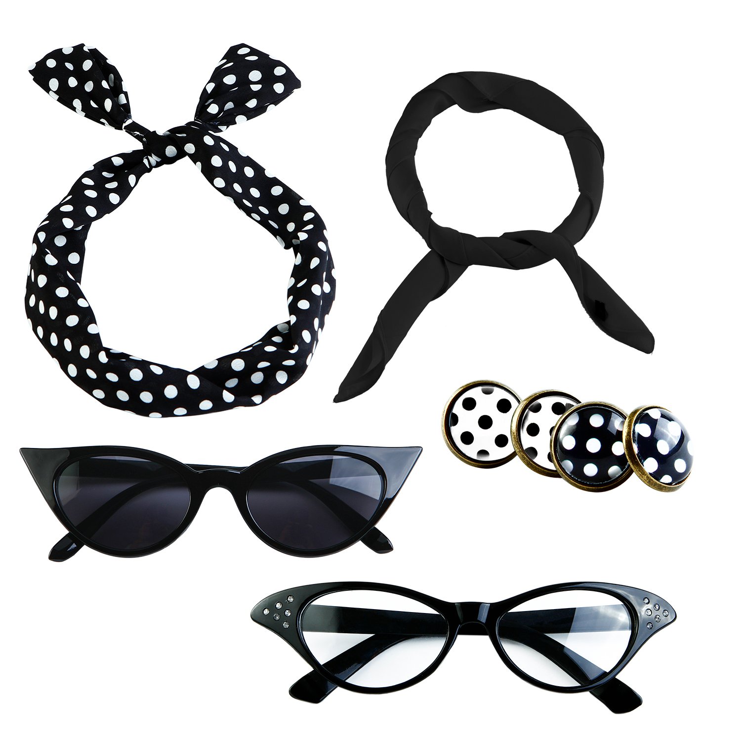 Foto 1 | Set De Accesorios Aneco, Paquete De 6, Bufanda De Chifón De Los Años 50 - Venta Internacional.