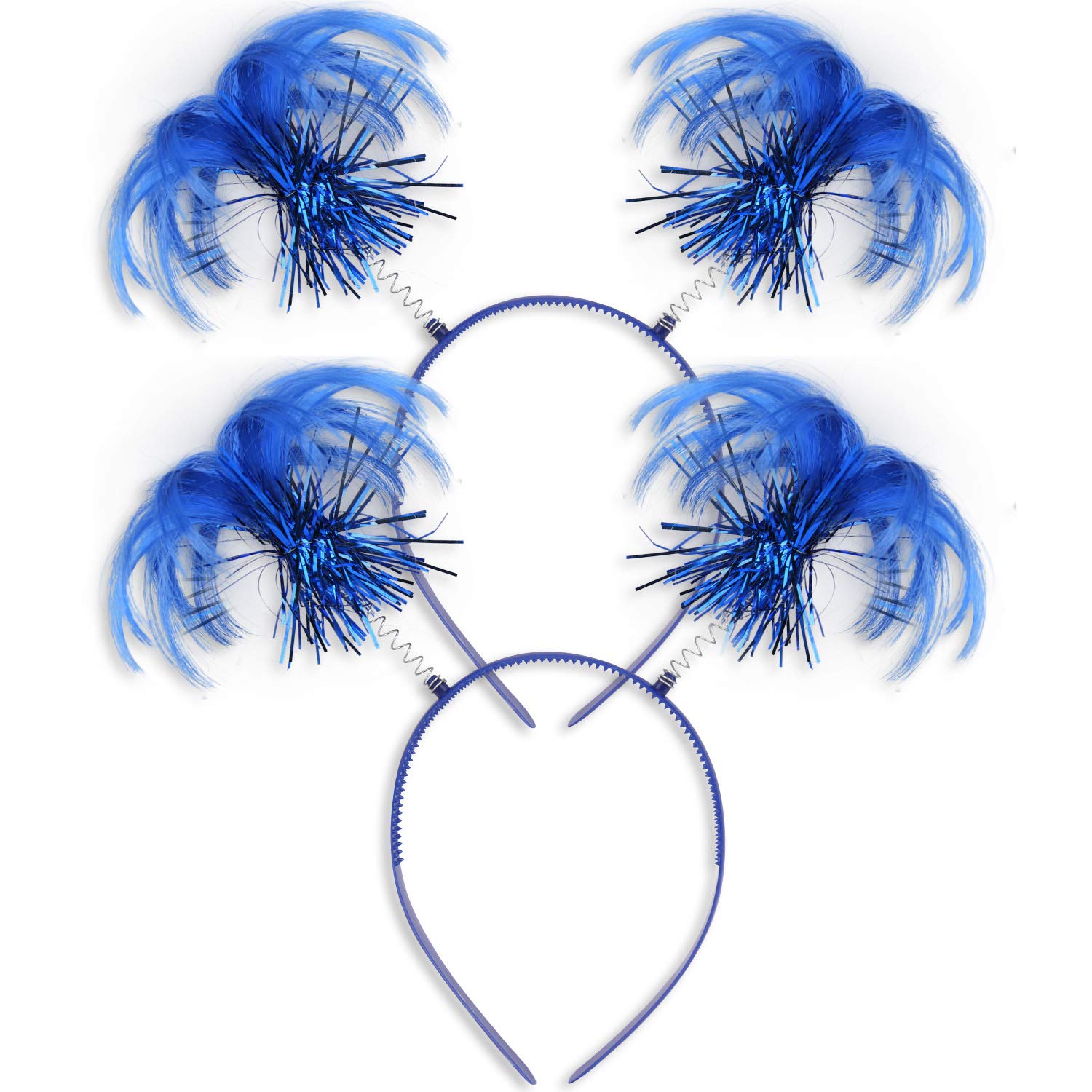 Foto 2 pulgar | Diadema Con Forma De Cola De Caballo Sunshane Blue Feathers, Paquete De 2 Unidades, Para Fiestas - Venta Internacional.
