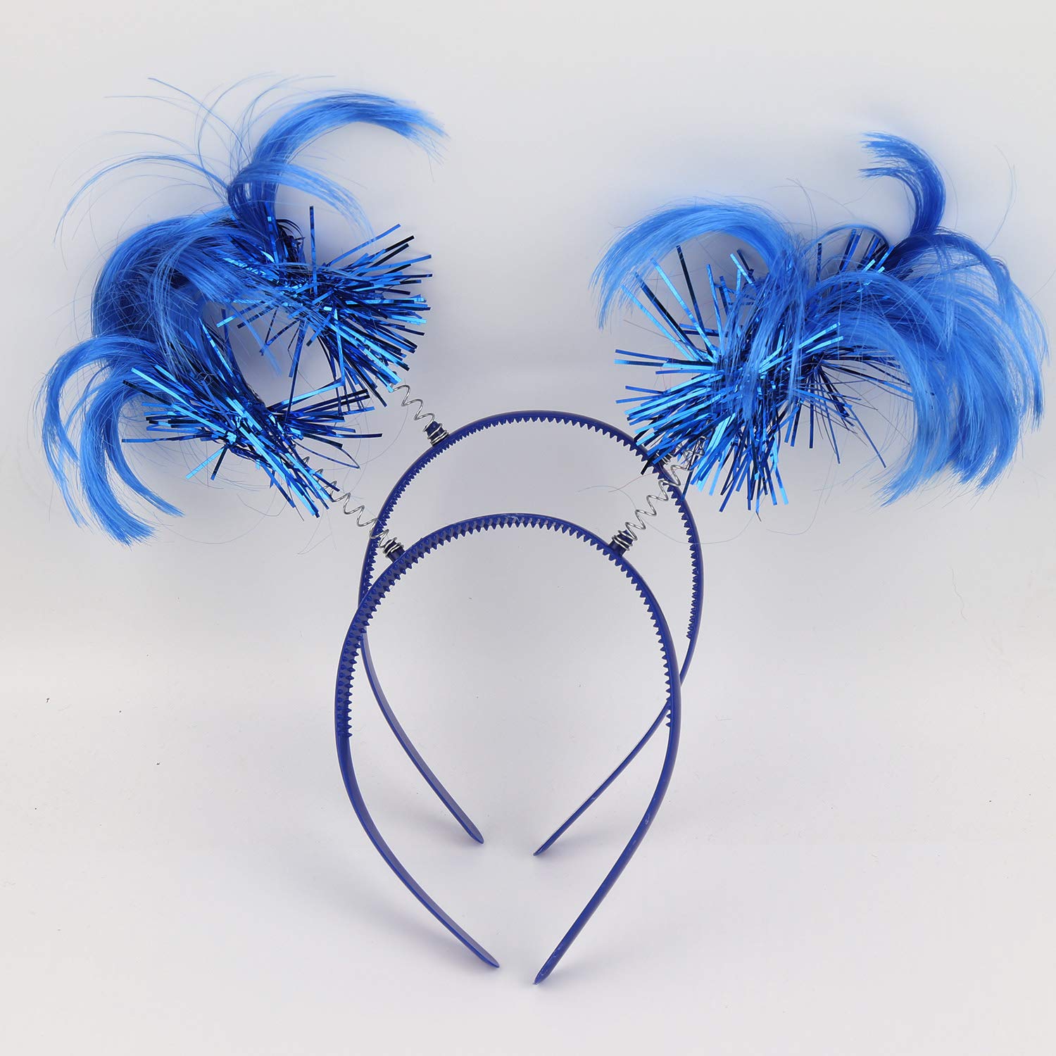 Foto 7 pulgar | Diadema Con Forma De Cola De Caballo Sunshane Blue Feathers, Paquete De 2 Unidades, Para Fiestas - Venta Internacional.