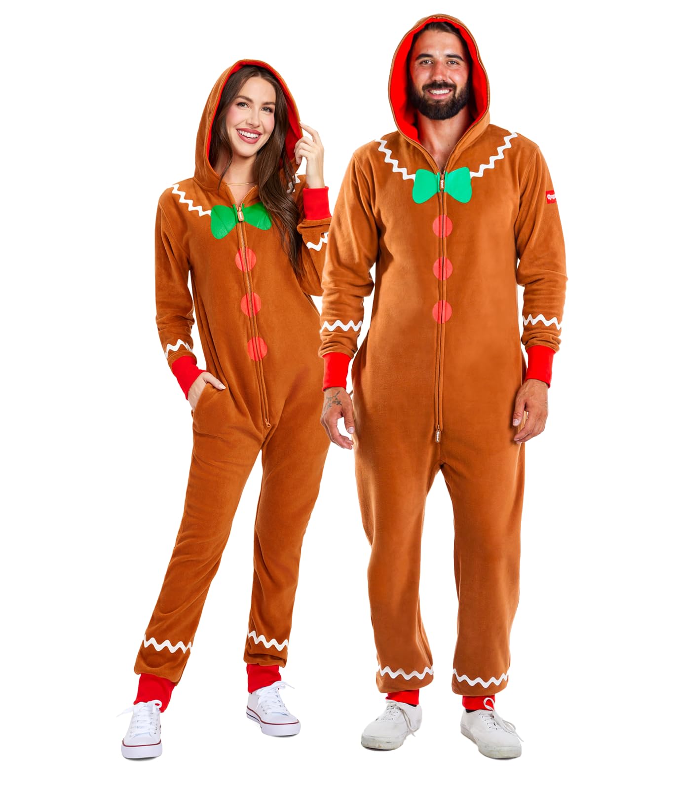 Foto 2 pulgar | Onesie Tipsy Elves Christmas Brown Gingerbread Para Adultos - Venta Internacional.