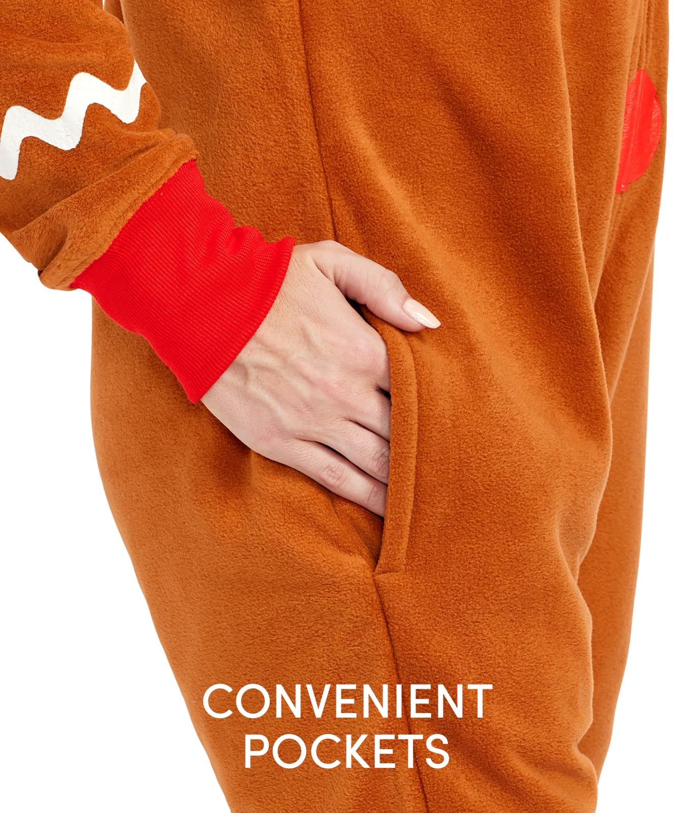 Foto 5 pulgar | Onesie Tipsy Elves Christmas Brown Gingerbread Para Adultos - Venta Internacional.