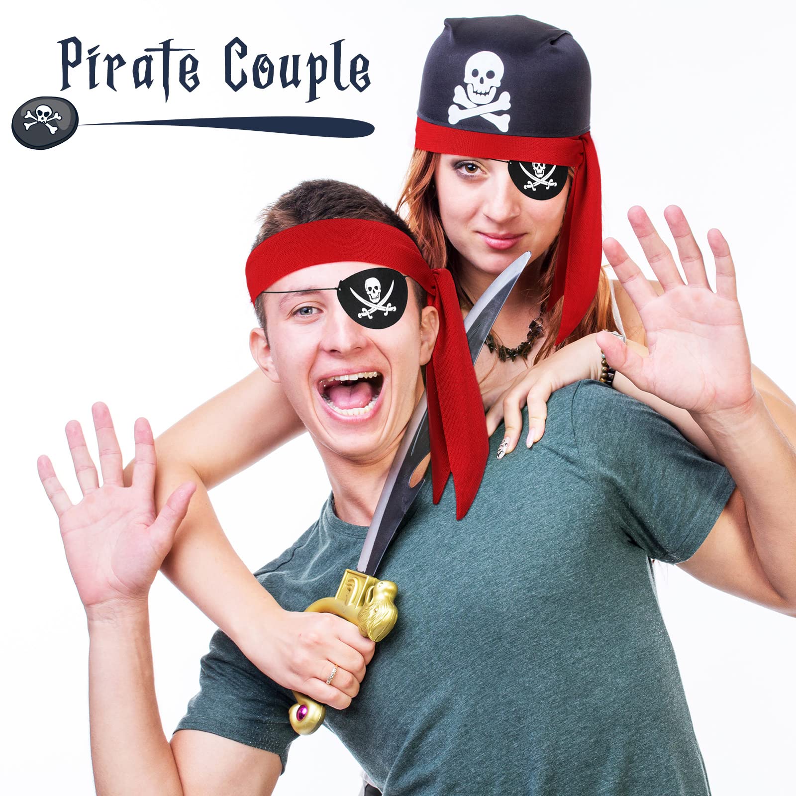 Foto 3 pulgar | Accesorios Piratas Suministros Para Fiestas Piratas De Zhanmai (rojo) - Venta Internacional.