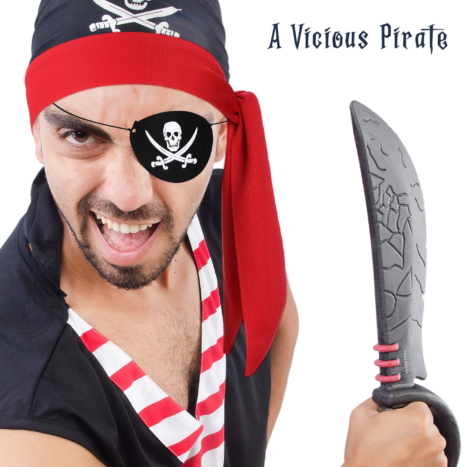 Foto 4 pulgar | Accesorios Piratas Suministros Para Fiestas Piratas De Zhanmai (rojo) - Venta Internacional.