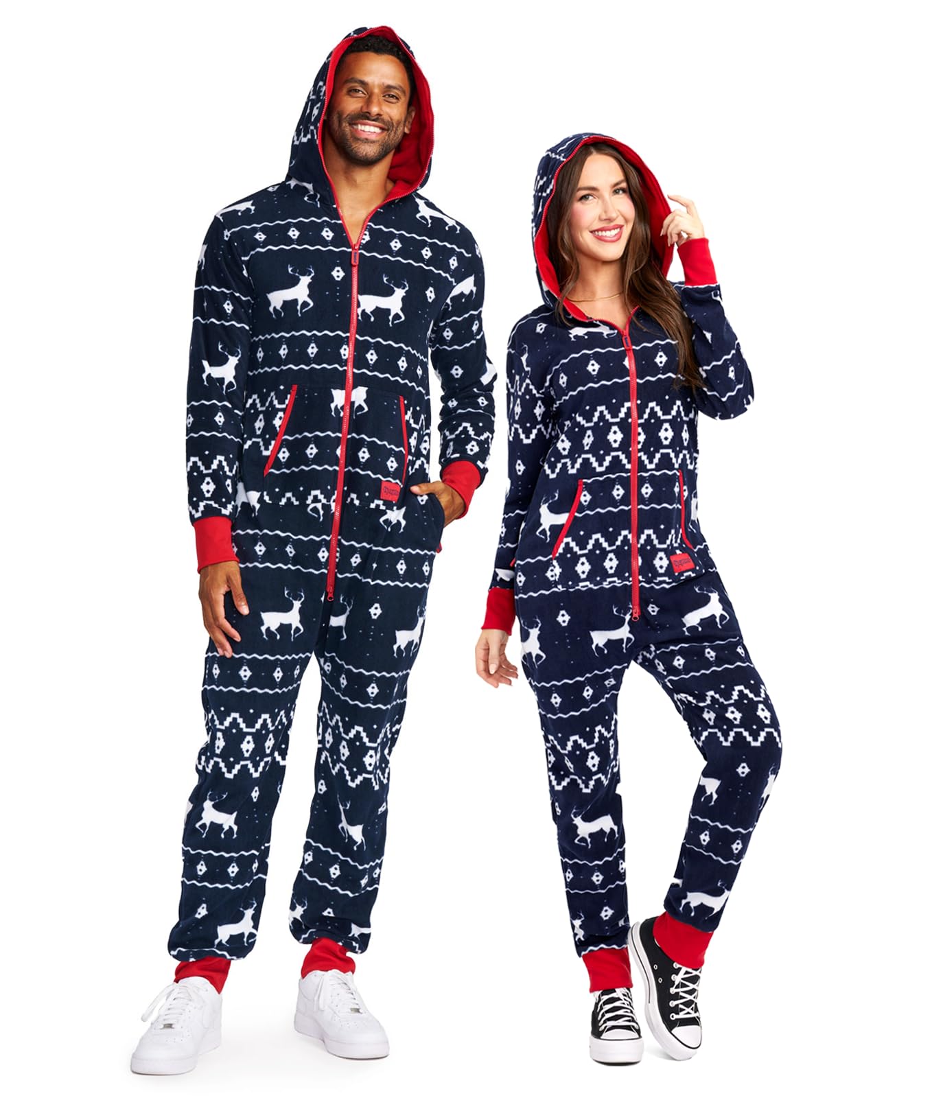 Foto 2 pulgar | Mono Tipsy Elves Christmas Blue Fair Isle Para Adulto, Talla Xs - Venta Internacional.
