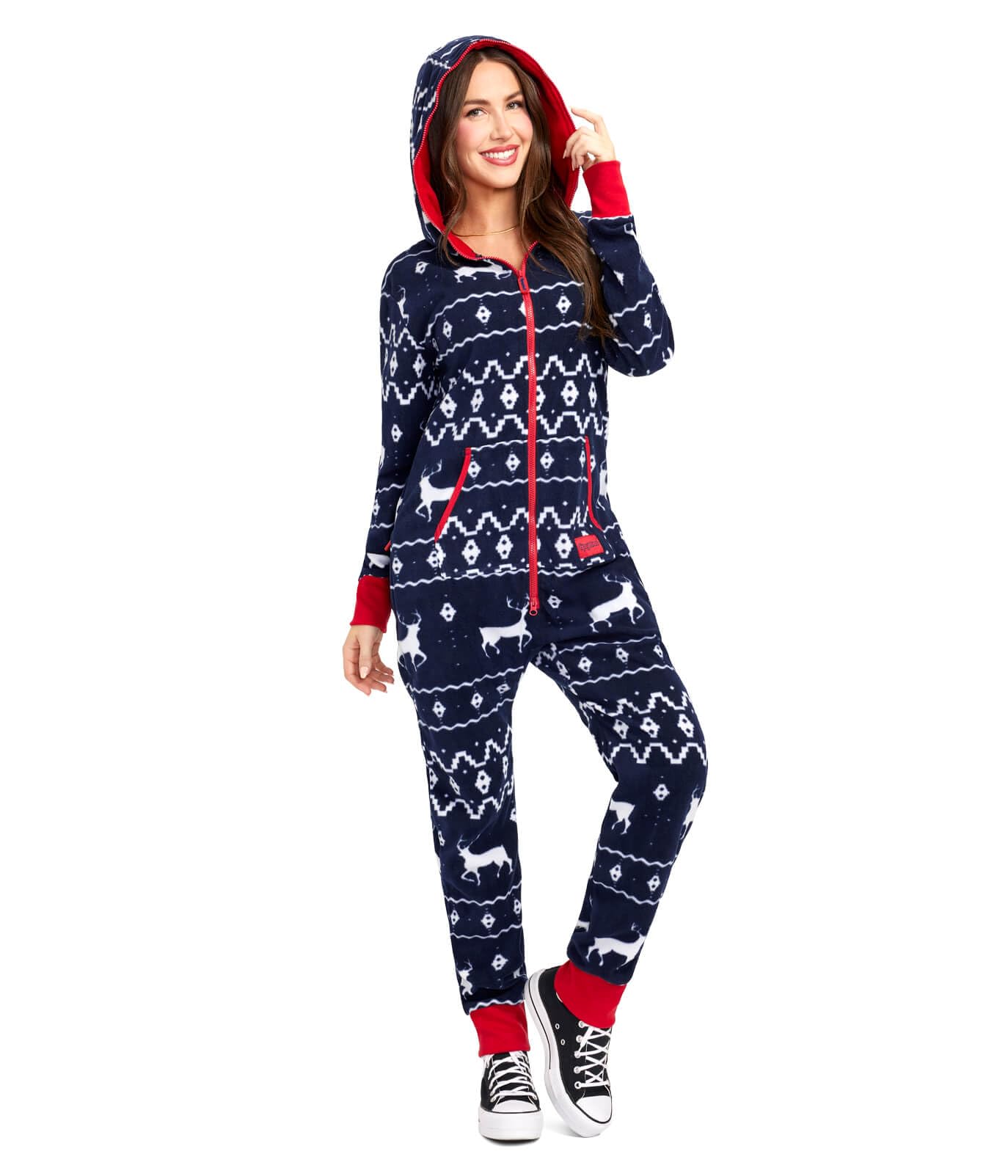 Foto 2 | Mono Tipsy Elves Christmas Blue Fair Isle Para Adulto, Talla Xs - Venta Internacional.