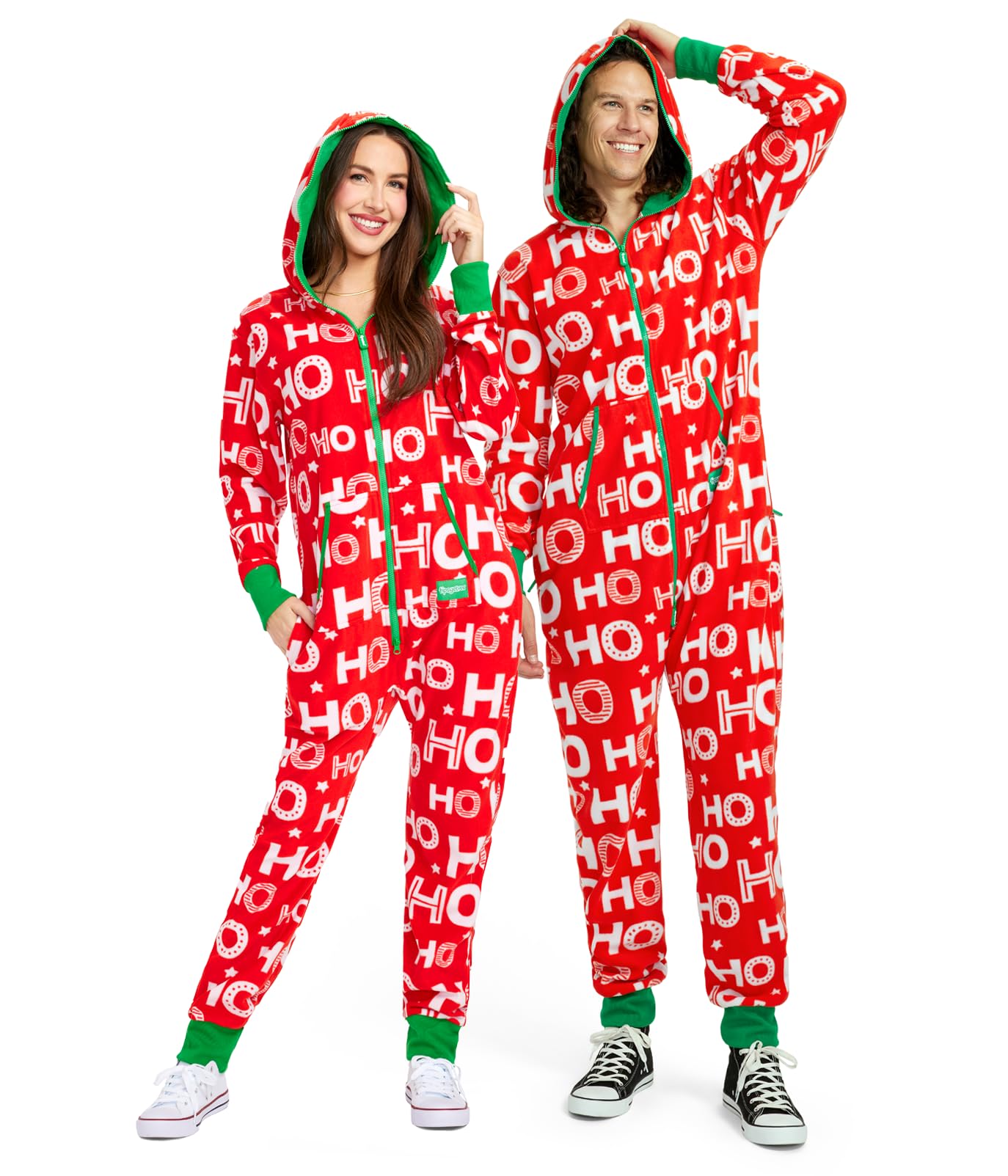 Foto 1 | Mono Tipsy Elves Christmas Hohoho Rojo Para Adulto, Talla L - Venta Internacional.