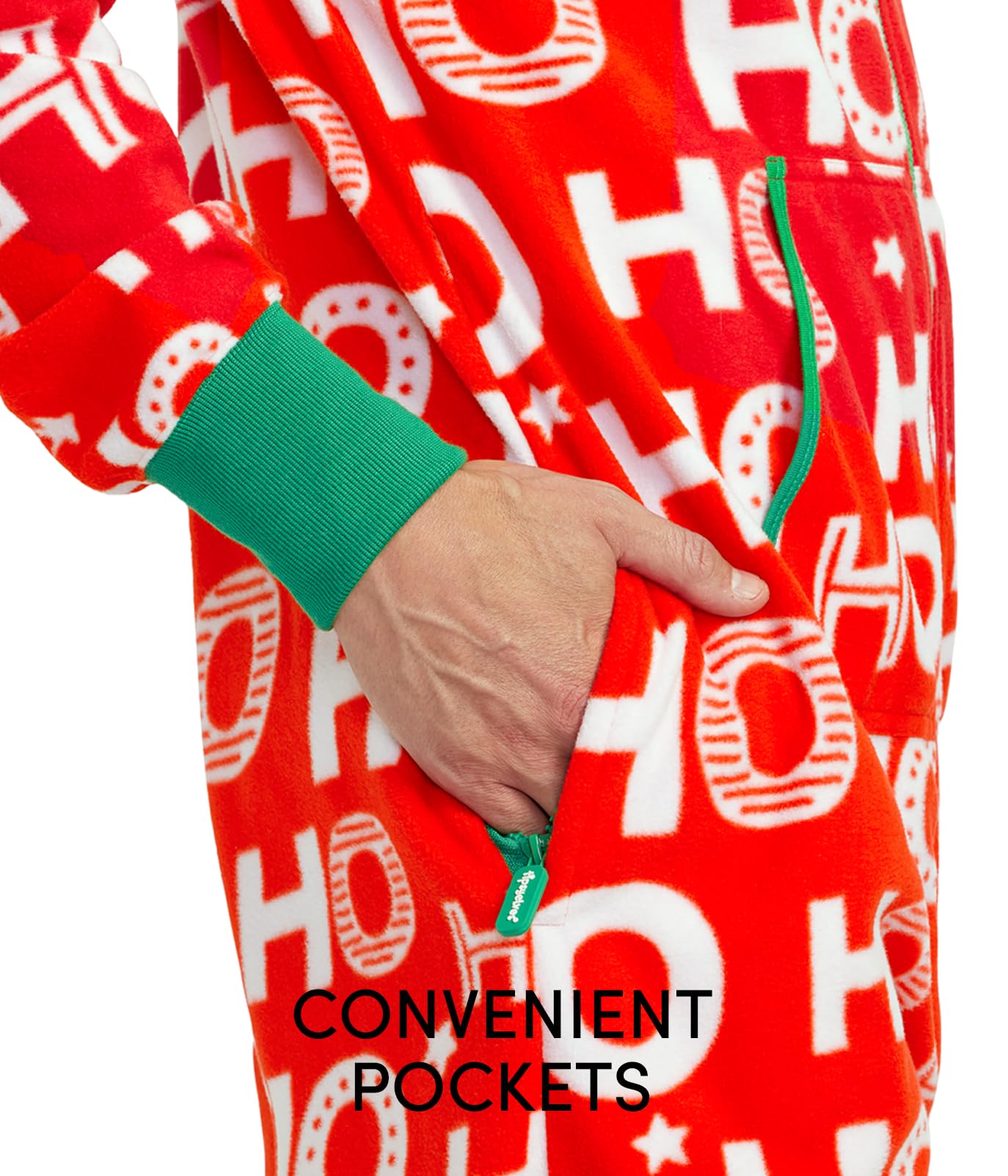 Foto 5 pulgar | Mono Tipsy Elves Christmas Hohoho Rojo Para Adulto, Talla L - Venta Internacional.
