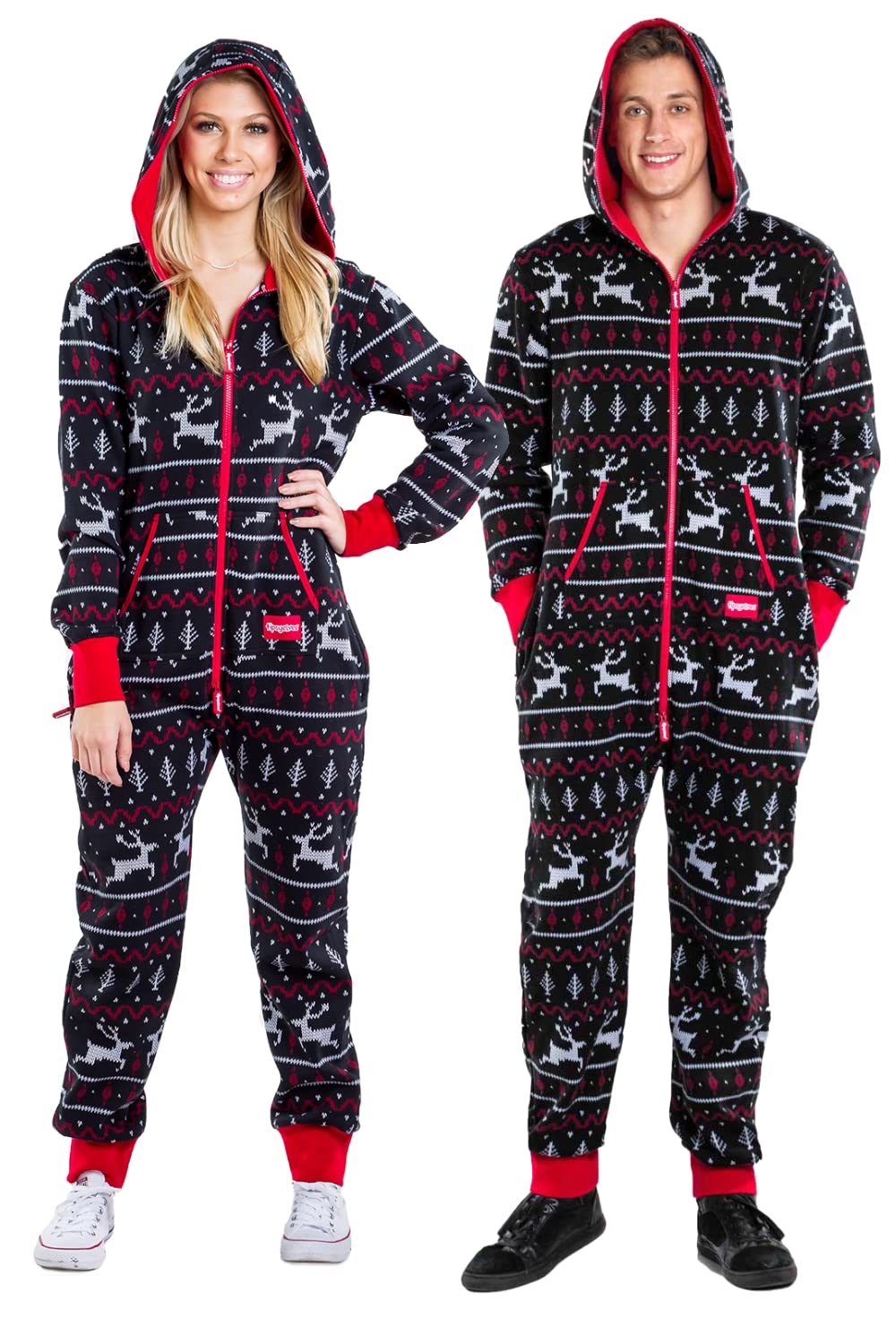 Foto 2 pulgar | Mono Tipsy Elves Christmas Black Fair Isle Para Adulto, Talla Xl - Venta Internacional.