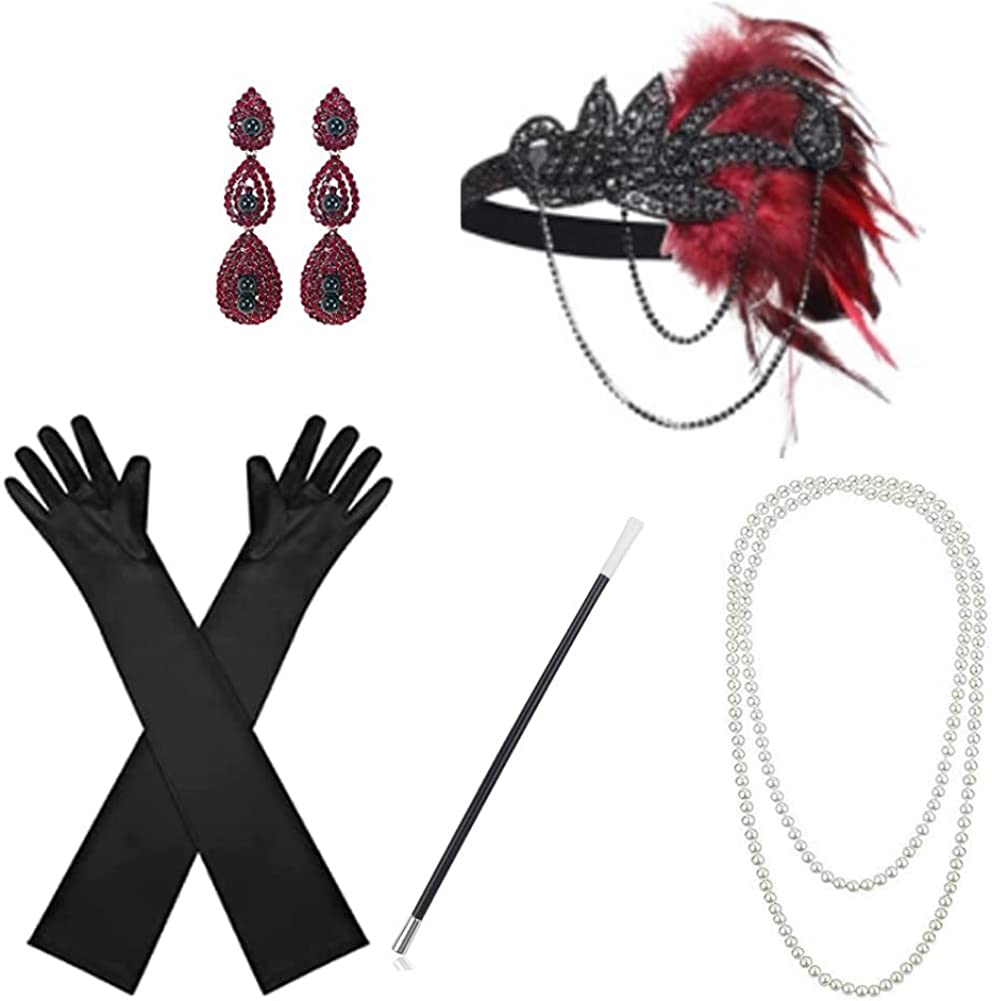 Foto 1 | Set De Accesorios Huoguo Flapper De Los Años 20 Para Disfraz De Gatsby Para Mujer - Venta Internacional.