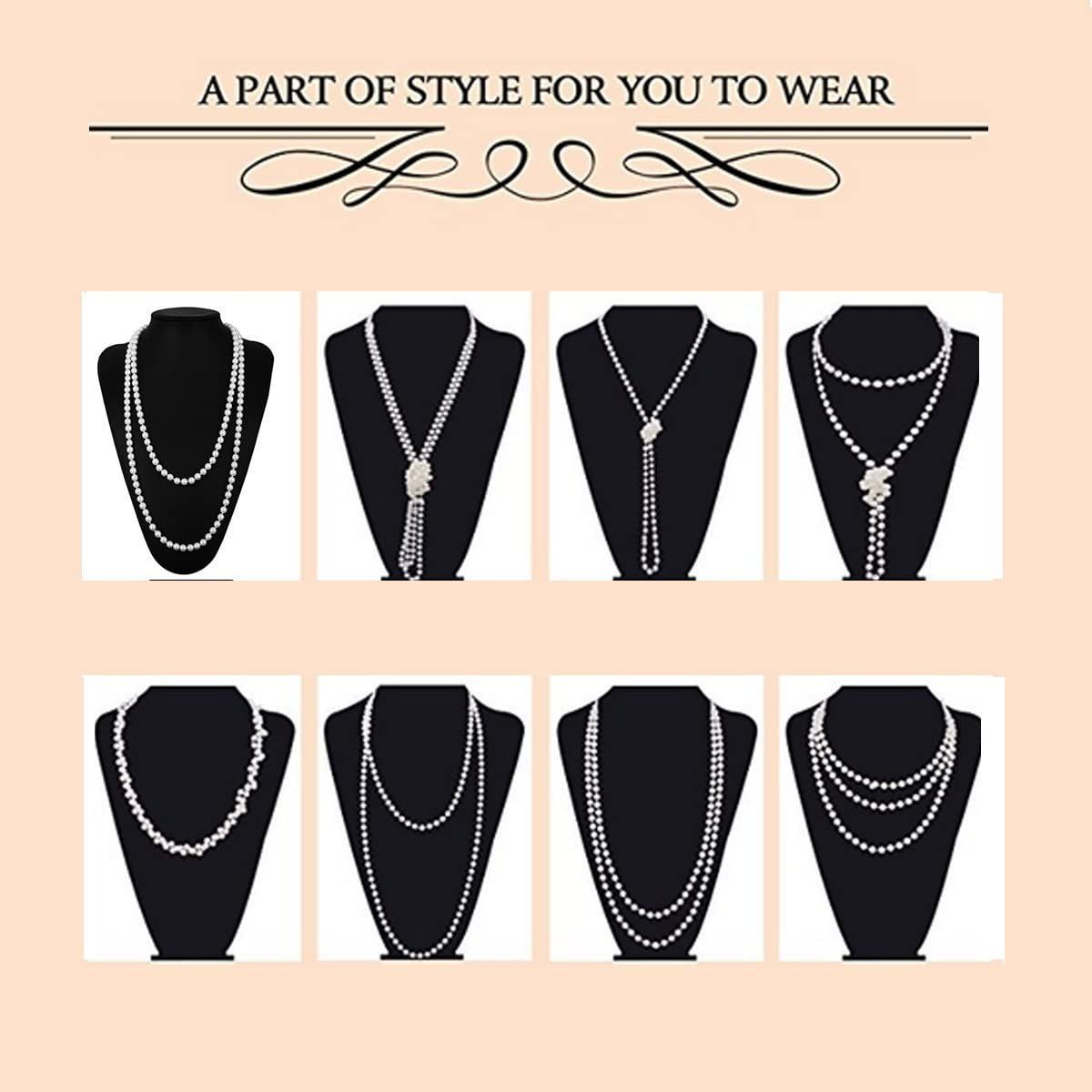 Foto 4 | Set De Accesorios Huoguo Flapper De Los Años 20 Para Disfraz De Gatsby Para Mujer - Venta Internacional.
