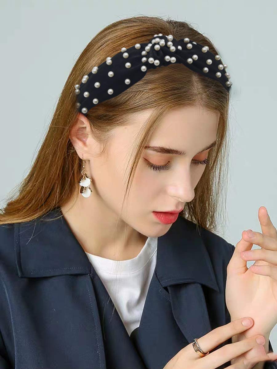 Foto 3 pulgar | Diademas Huoguo Pearl Para Mujer Elegantes Y Anchas  1 Unidad - Venta Internacional.
