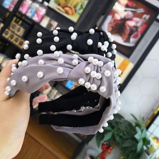 Foto 3 | Diademas Huoguo Pearl Para Mujer Elegantes Y Anchas 1 Unidad - Venta Internacional.