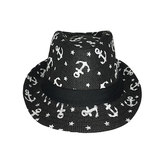 Foto 1 | Sombrero Infantil de Hebras Patrón de Anclas color Negro