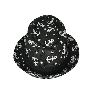Foto 3 | Sombrero Infantil de Hebras Patrón de Anclas color Negro