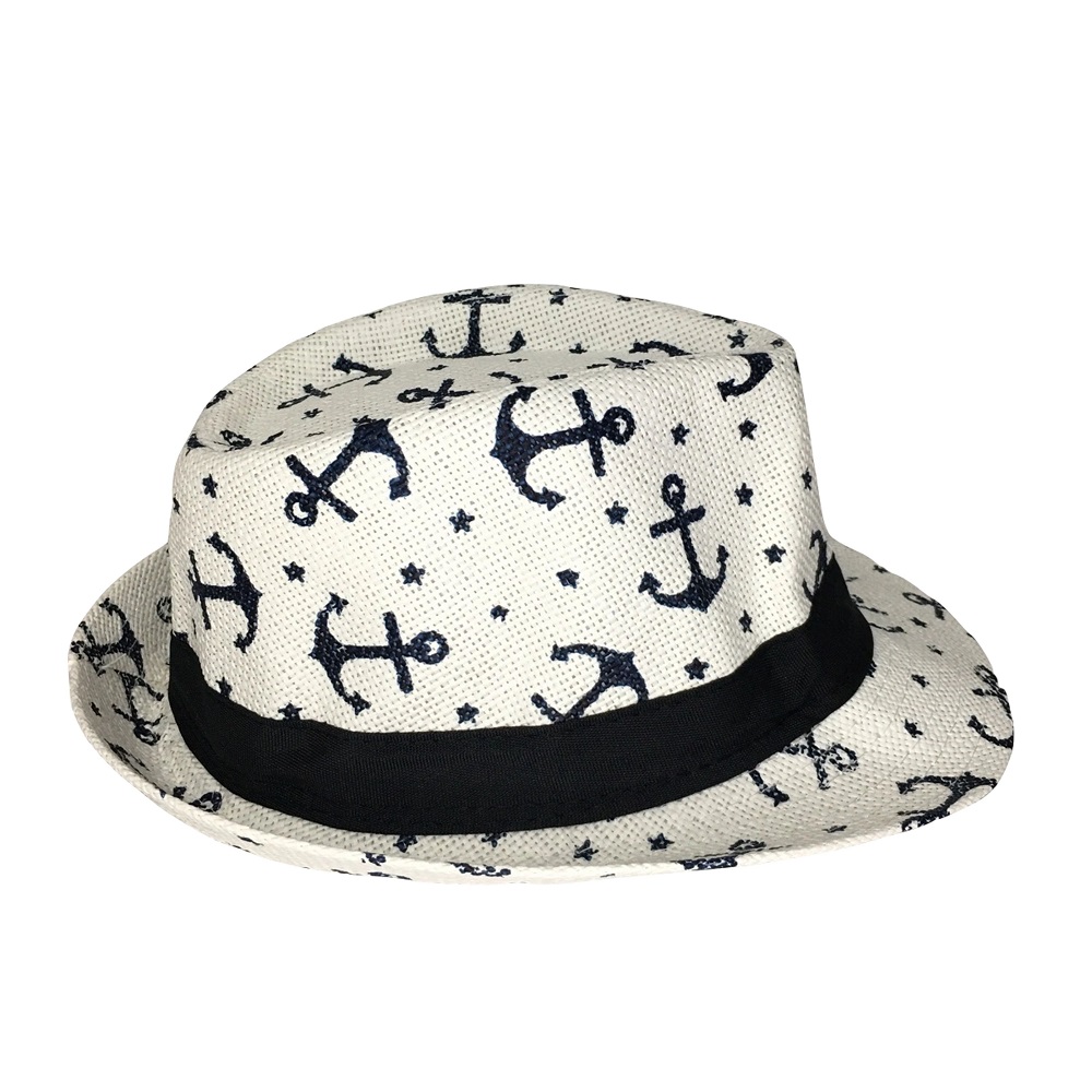 Foto 2 | Sombrero Infantil de Hebras Patrón de Anclas color Blanco
