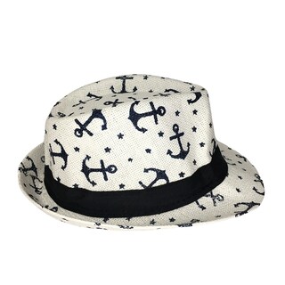 Foto 2 | Sombrero Infantil de Hebras Patrón de Anclas color Blanco
