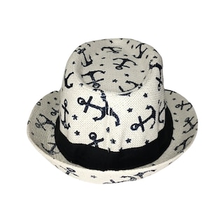 Foto 3 | Sombrero Infantil de Hebras Patrón de Anclas color Blanco