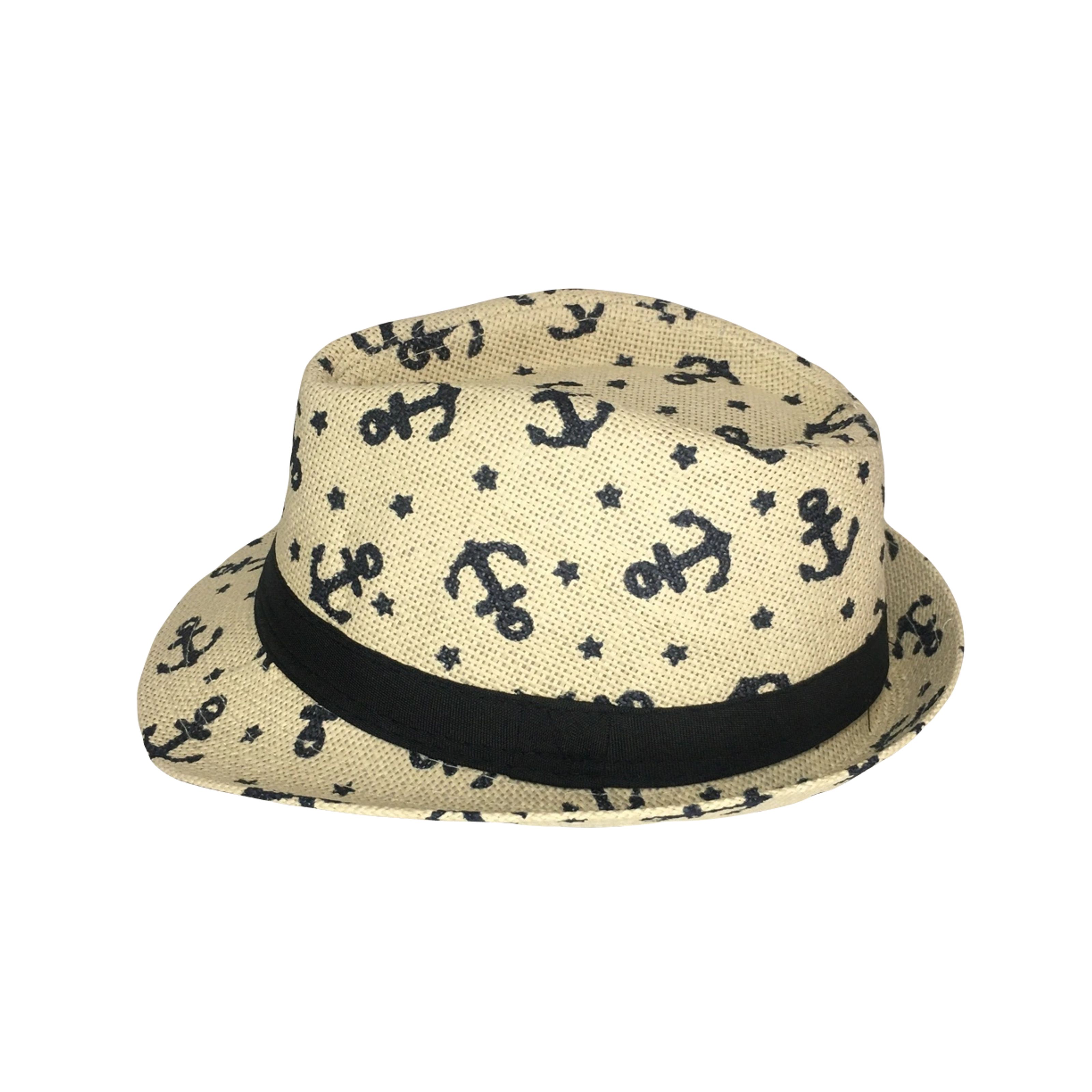 Foto 3 pulgar | Sombrero Infantil de Hebras Patrón de Anclas color Beige