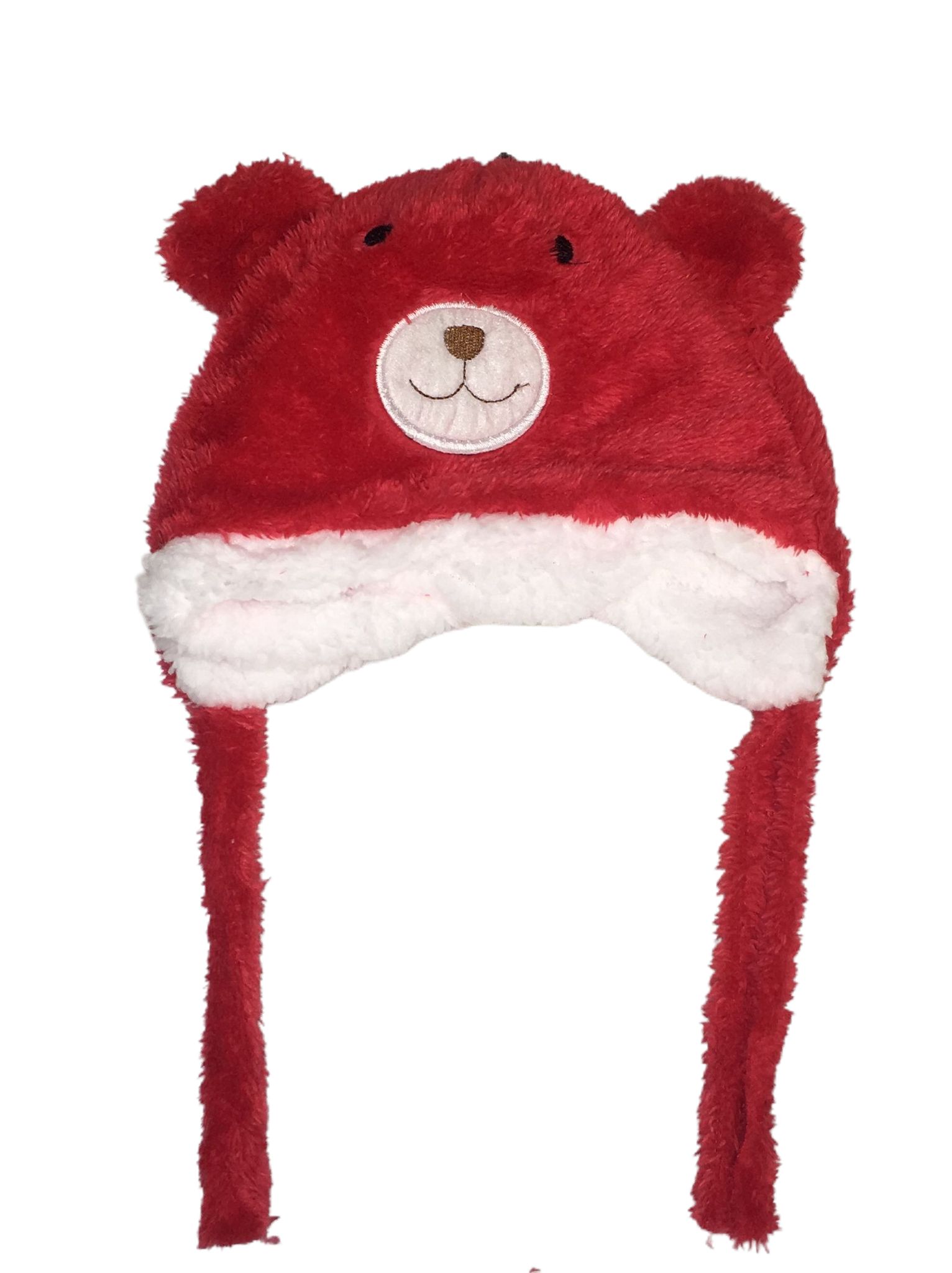 Gorro Bonete De Oso Para Bebé Rojo