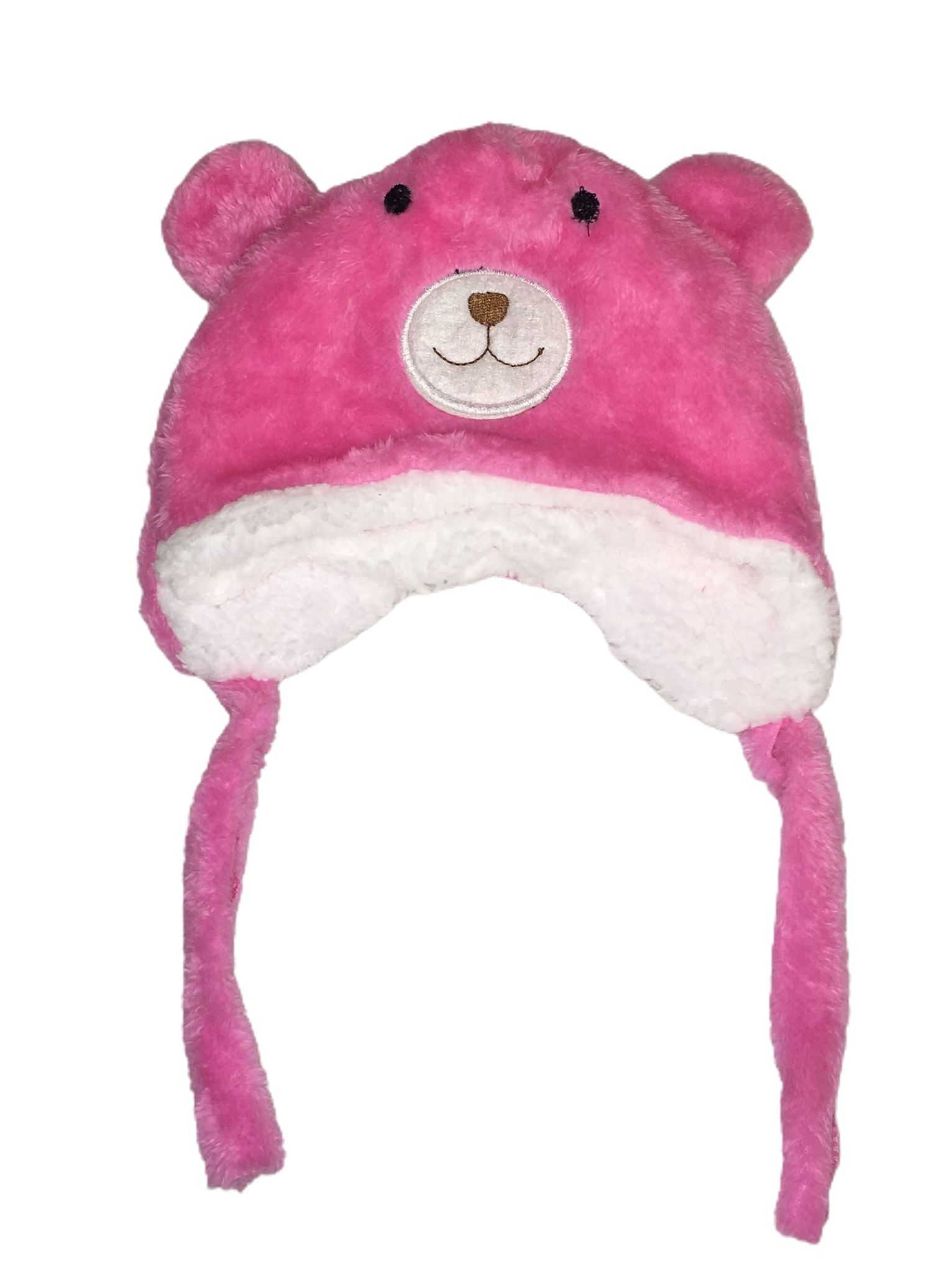 Foto 2 pulgar | Gorro Bonete De Oso Para Bebé Fucsia