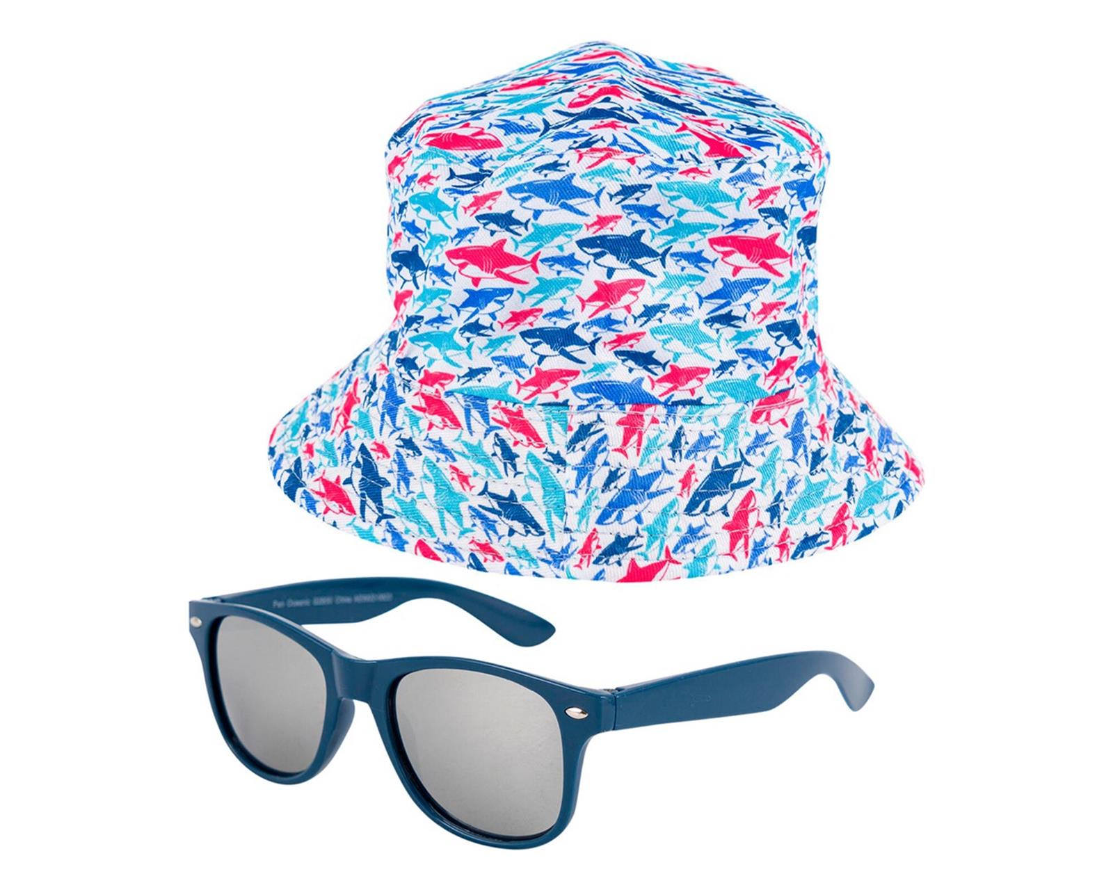 Foto 2 | Set De Sombrero Y Lentes De Sol Para Bebé Azul 0-3 Años 85701