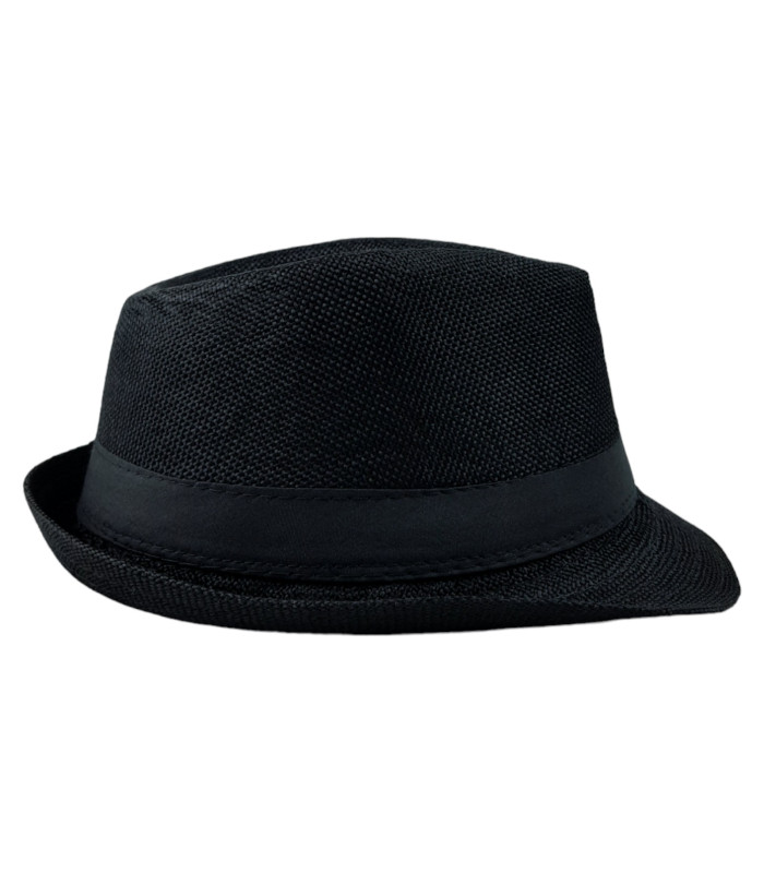 Foto 3 pulgar | Sombrero para Niños Fedora Ala Corta Transpirable Negro