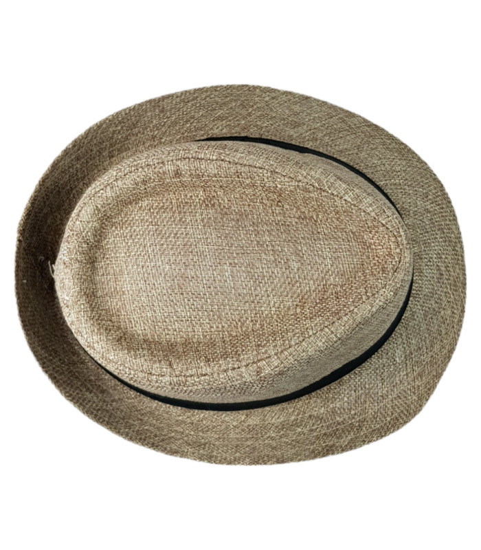 Foto 5 pulgar | Sombrero para Niños Fedora Ala Corta Transpirable Beige