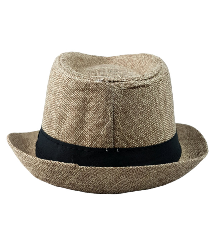 Foto 7 pulgar | Sombrero para Niños Fedora Ala Corta Transpirable Beige