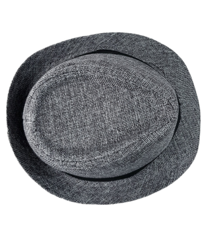 Foto 5 pulgar | Sombrero para Niños de Sol Fedora Ala Corta Transpirable Gris