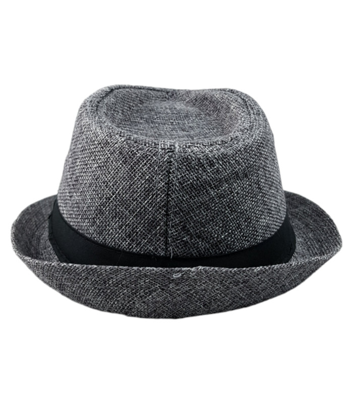 Foto 7 pulgar | Sombrero para Niños de Sol Fedora Ala Corta Transpirable Gris