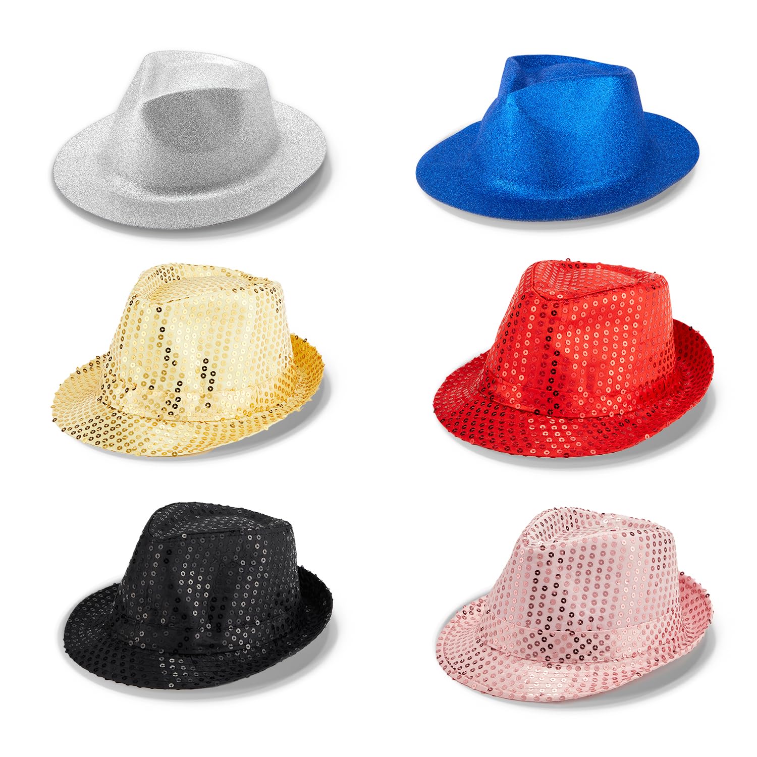 Foto 2 pulgar | Sombrero Zink Western Fedora De Colores Con Lentejuelas Brillantes, 6 Unidades - Venta Internacional.