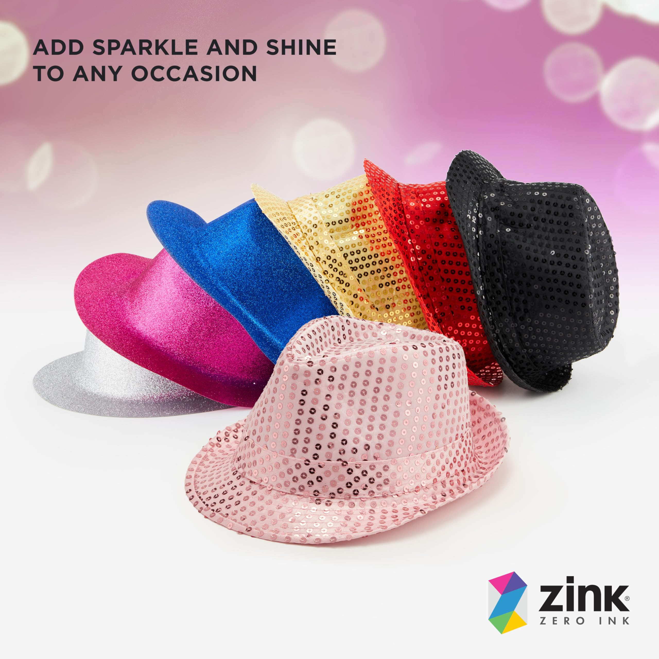 Foto 3 pulgar | Sombrero Zink Western Fedora De Colores Con Lentejuelas Brillantes, 6 Unidades - Venta Internacional.