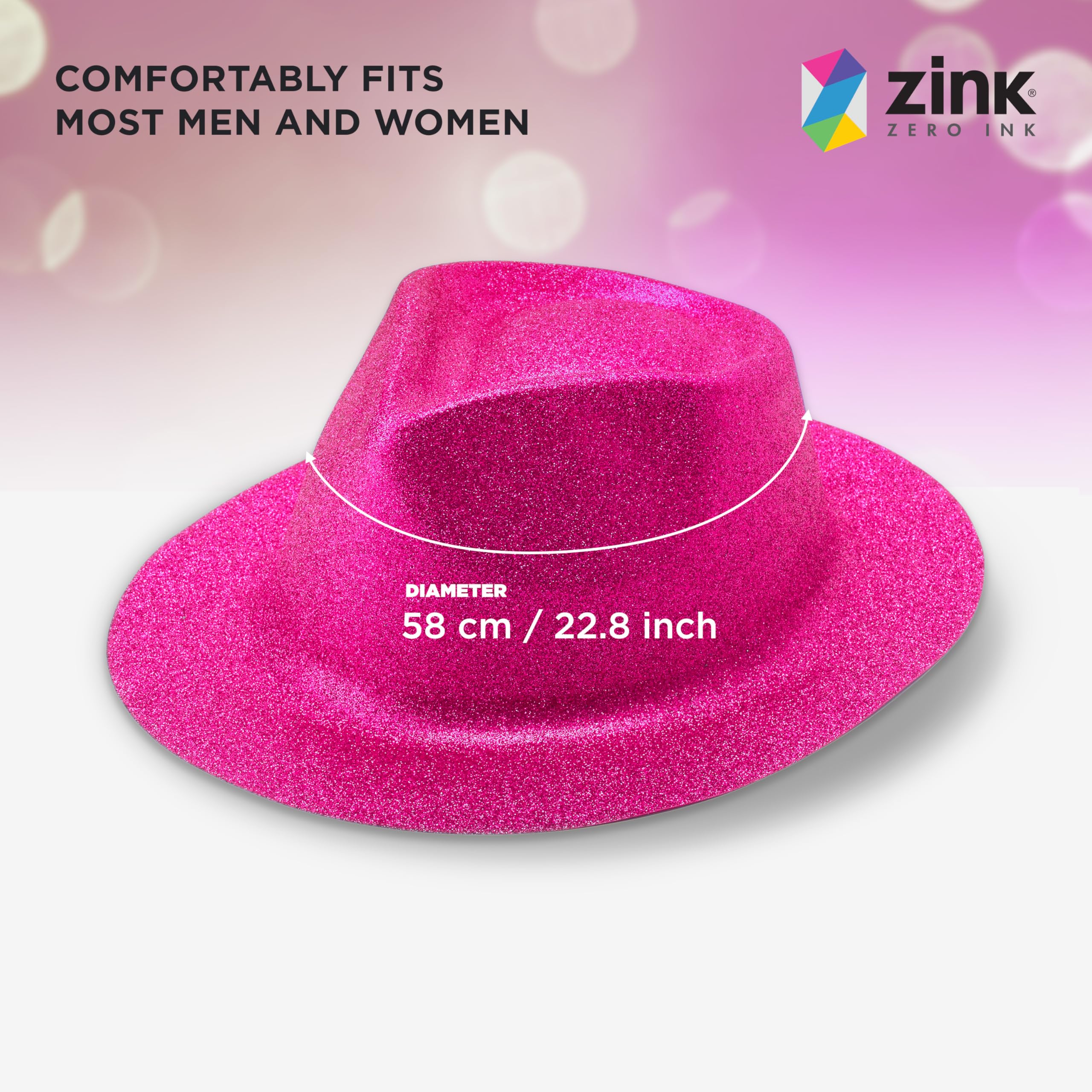 Foto 4 pulgar | Sombrero Zink Western Fedora De Colores Con Lentejuelas Brillantes, 6 Unidades - Venta Internacional.