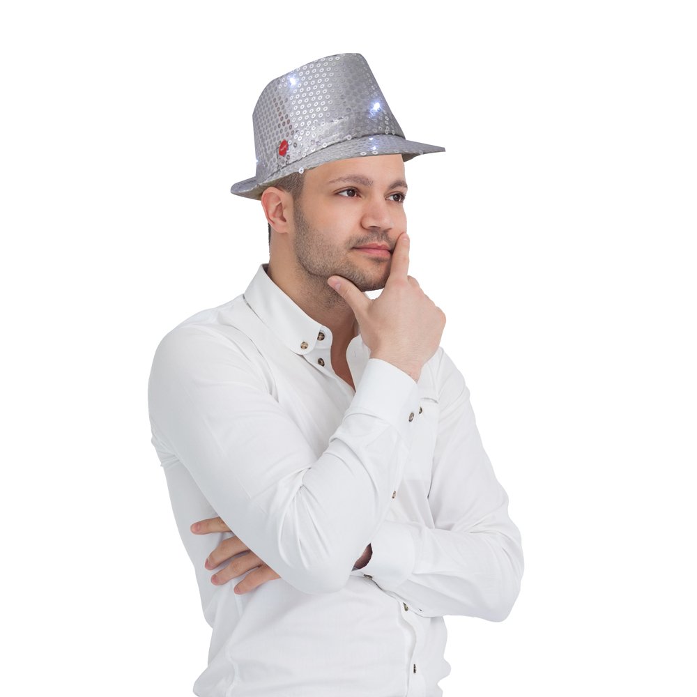 Foto 1 | Lentejuelas Fedora Hat Dress Up America Para Adultos Con Luces Led - Venta Internacional.