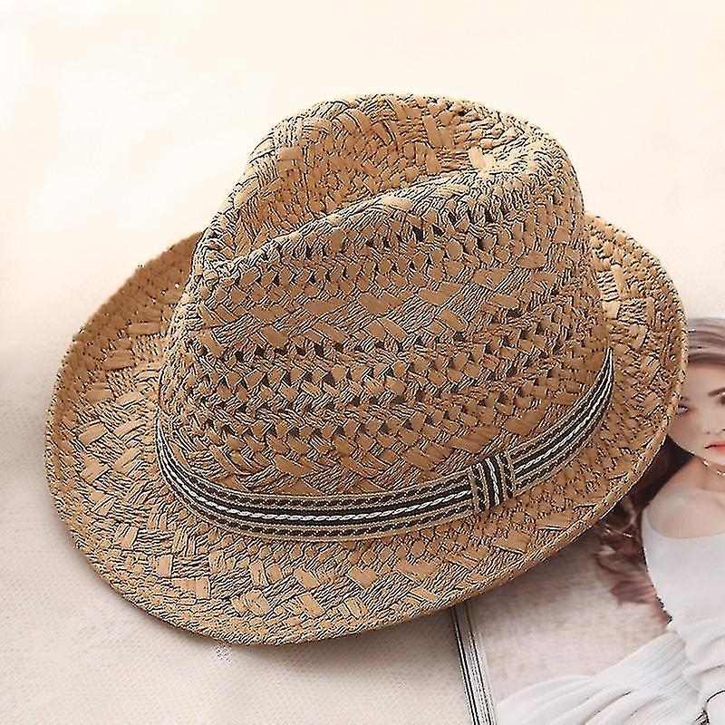 Foto 2 pulgar | Sombrero Huoguo  Estilo Británico  Tejido De Paja De Verano En Panama Beach - Venta Internacional.