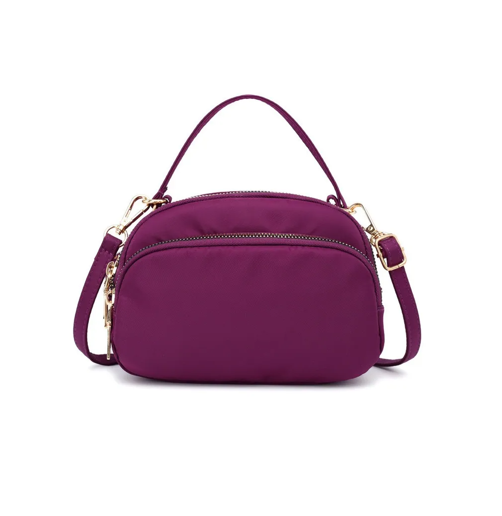 Bolso Bandolera de Nailon para Mujer Malubero color Violeta