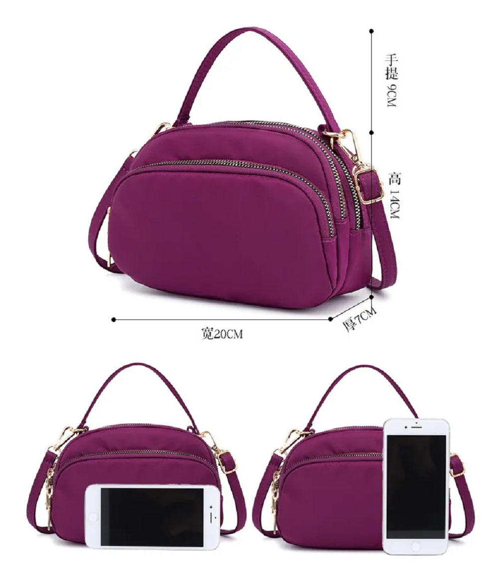 Foto 2 | Bolso Bandolera de Nailon para Mujer Malubero color Violeta