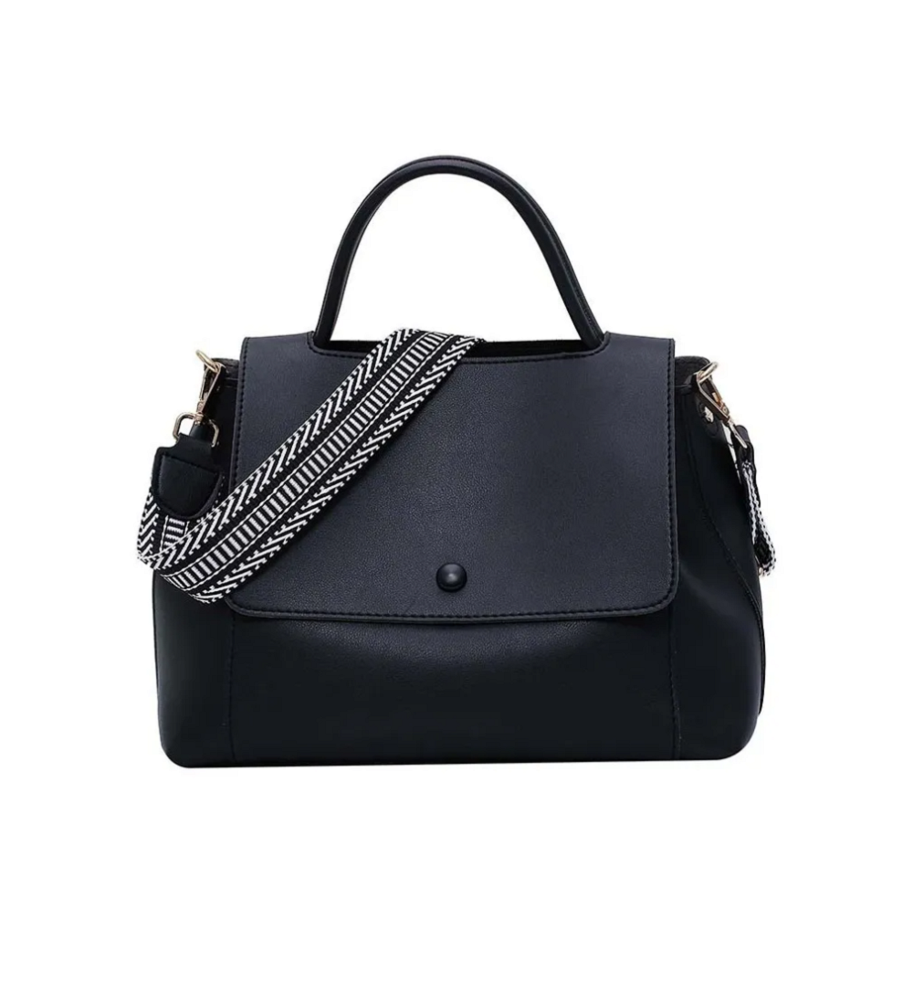 Foto 2 pulgar | Bolso Bandolera de Piel para Mujer Malubero color Negro