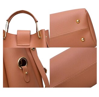 Foto 3 | Set de Bolsa para Mujer Belug Café 3 Piezas